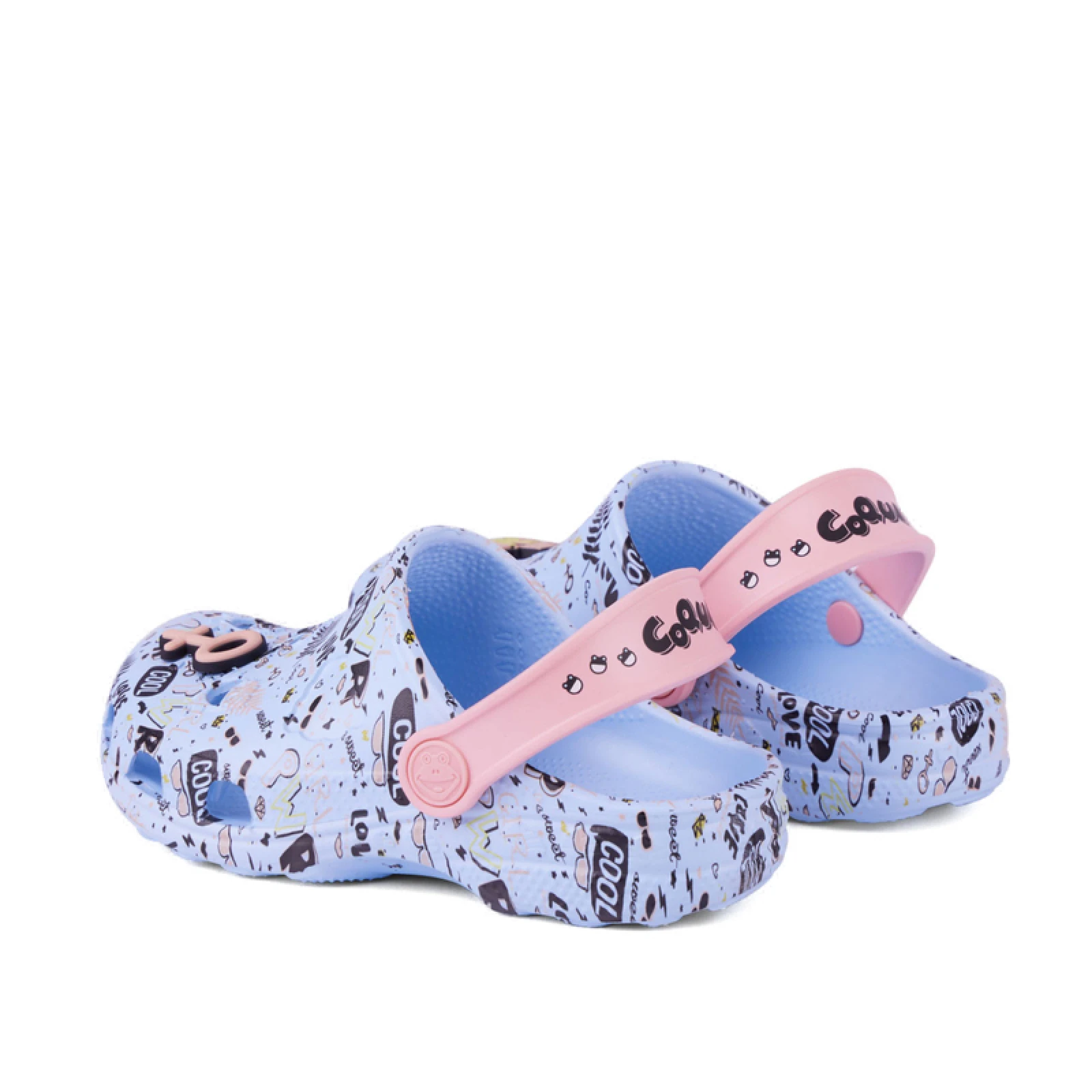Dívčí kroksy (rekreační obuv) COQUI Little Frog + Amulet candy blue baby pink · záber 4
