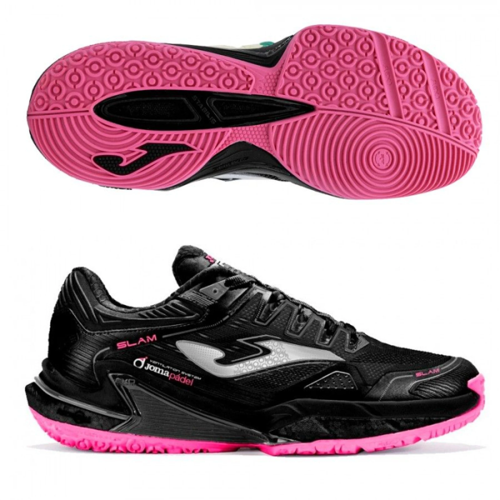 Dámská halová obuv JOMA Slam Lady 2401 black pink · záber 3