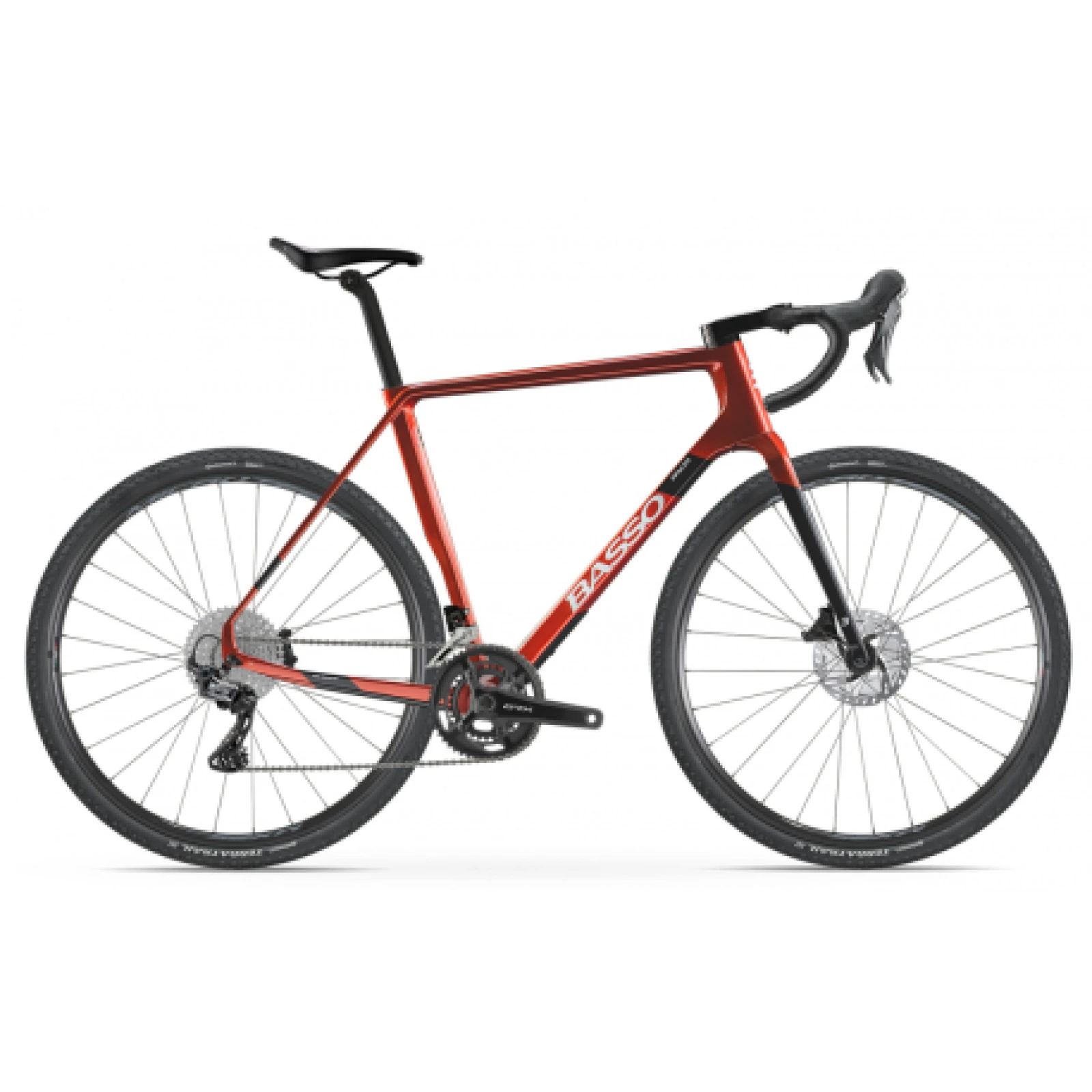 Gravel kolo BASSO Palta, candy red, Shimano GRX 800 2x11, Microtech MX25 · záber 1