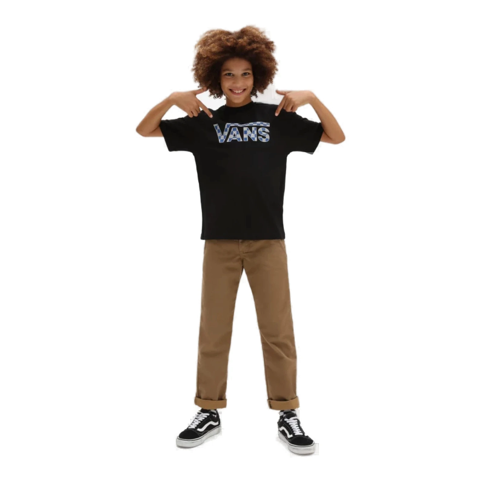 Chlapecké tričko s krátkým rukávem VANS BY CLASSIC LOGO FILL BOYS-BLACK-TRUE BLUE · záber 2