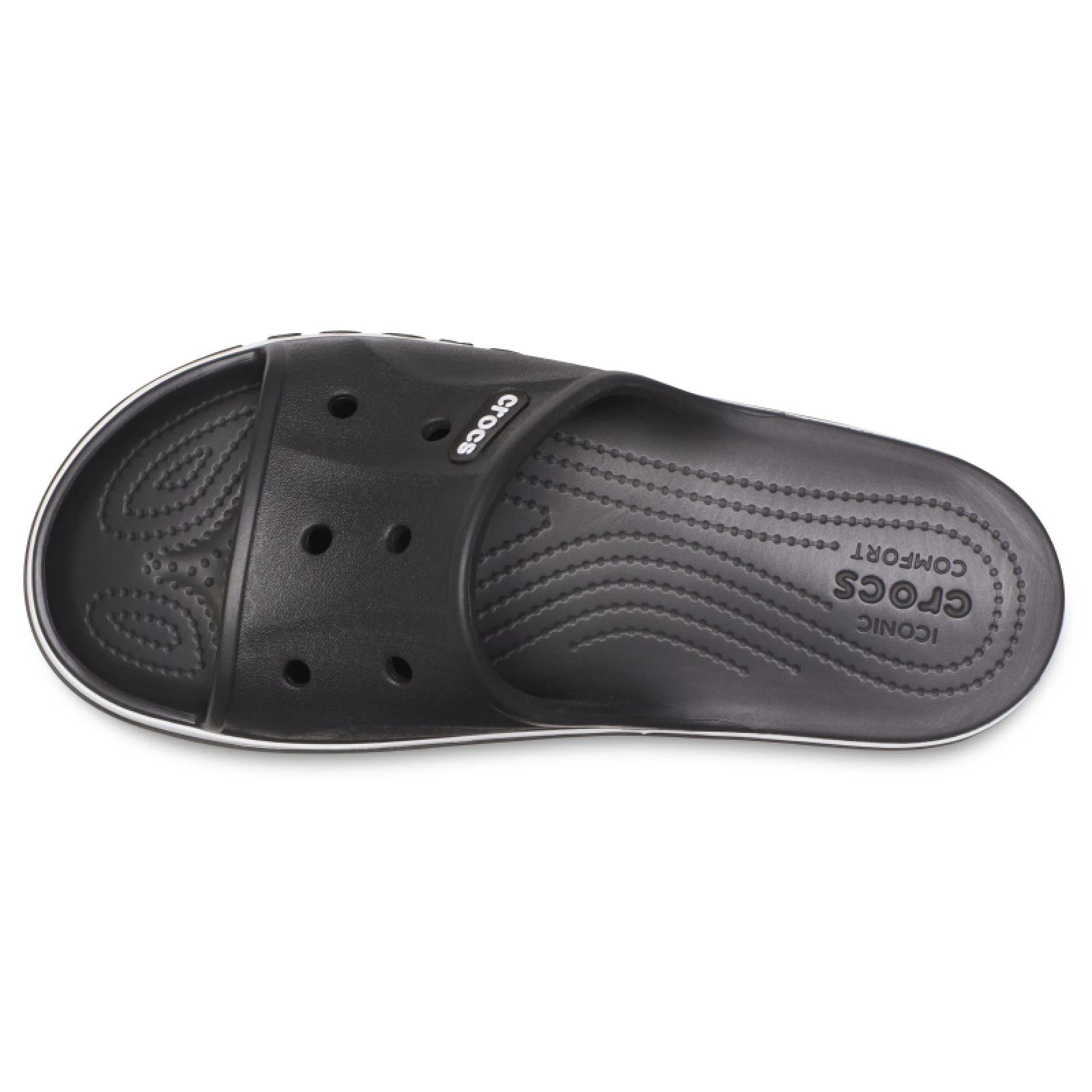 Pantofle (plážová obuv) CROCS Bayaband Slide U black white · záber 3