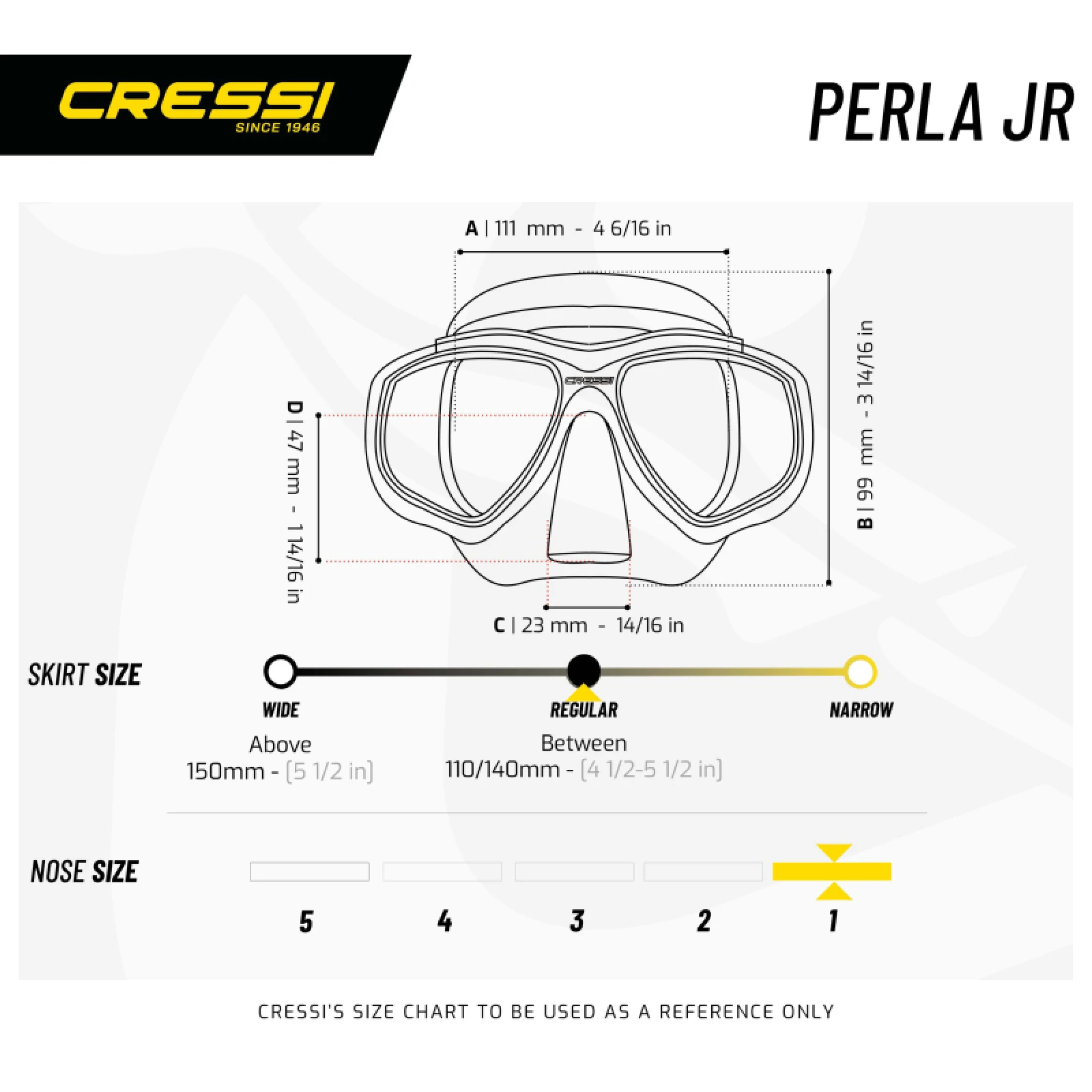Potápěčská maska CRESSI PERLA JR MASK CLEAR BLUE · záber 4
