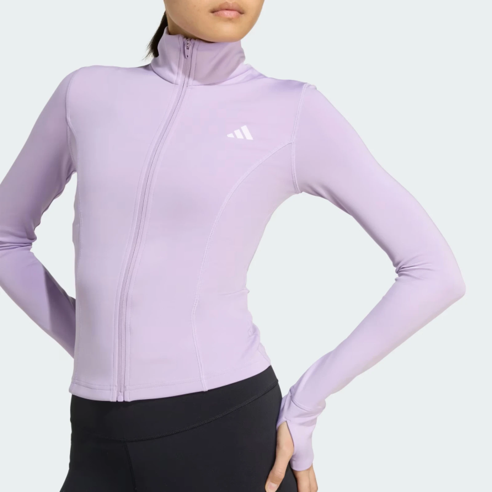 Dámská tréninková mikina se zipem ADIDAS WE ZP THRU JKT POWPLU · záber 5