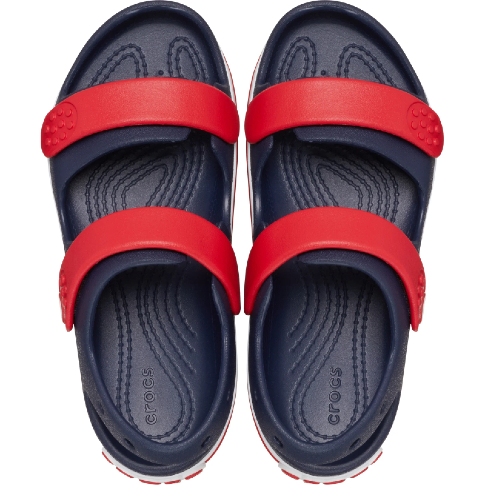 Chlapecké sandály CROCS Crocband Cruiser Sandal T navy varsity red · záber 4
