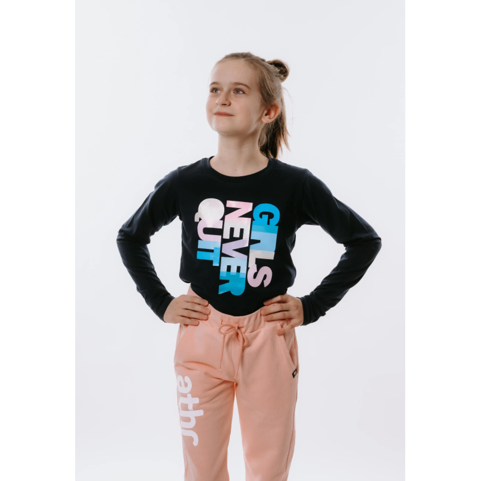 Dívčí tričko s dlouhým rukávem AUTHORITY KIDS T-NEVER navy · záber 9