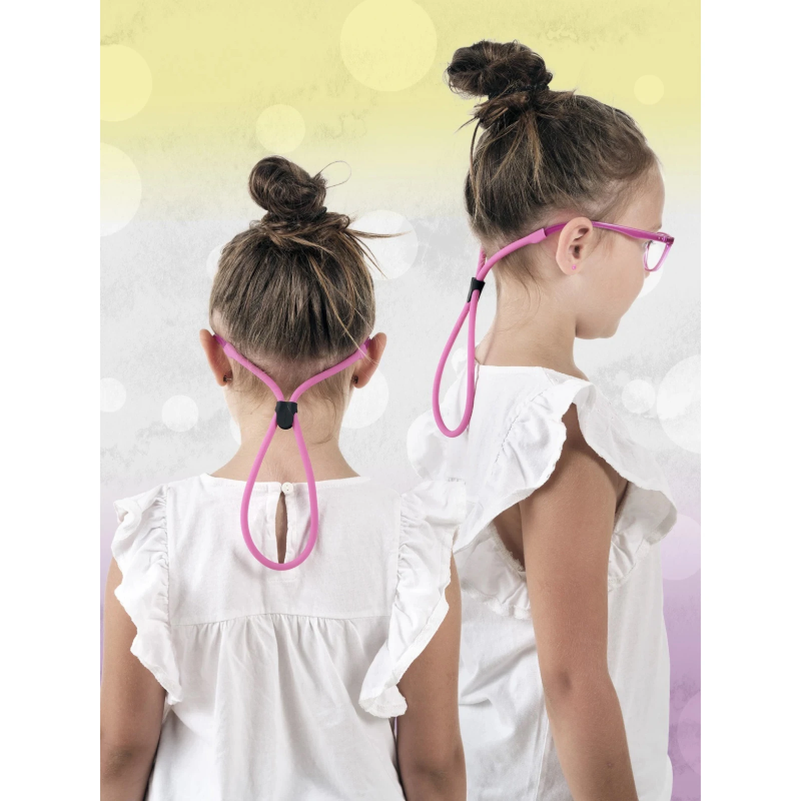 Šňůrka na brýle CENTROSTYLE Silicon cord stopper zipp M - pink · záber 3