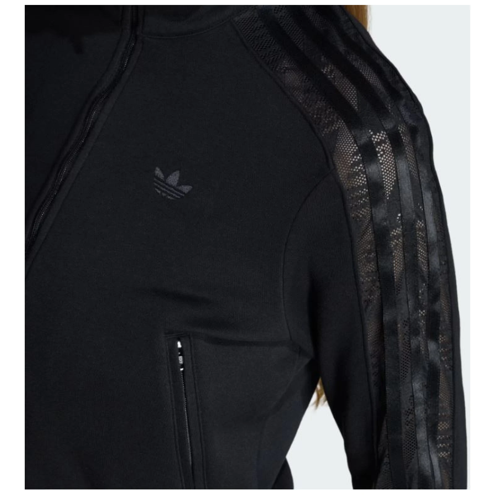 Dámská mikina se zipem ADIDAS ORIGINALS FIREBIRD LACETT BLACK - Barva: čierna | Pohlavie: Dámské · záber 5