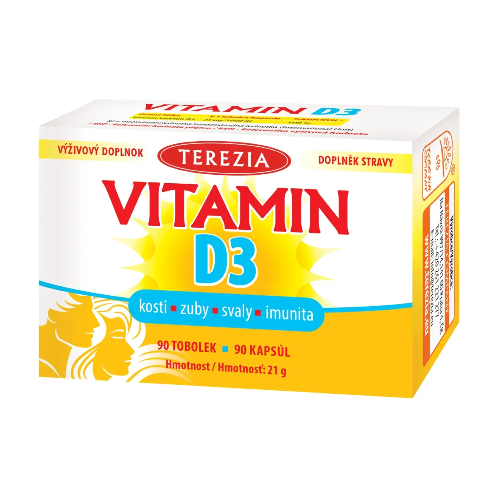 Terezia Vitamín D3 1000 IU 90 tablet · záber 1
