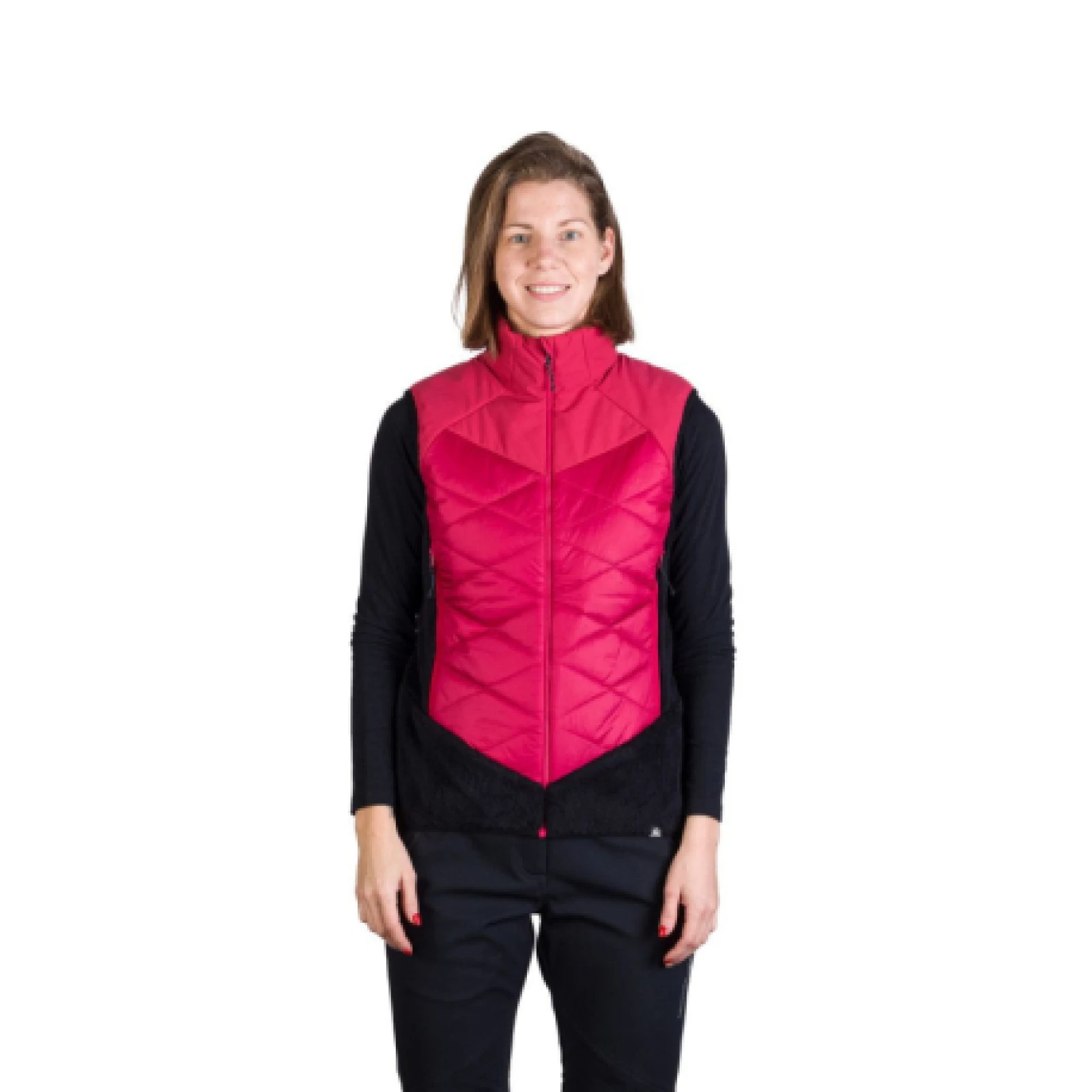 Dámská turistická vesta NORTHFINDER MARIANNE-577cherryblack · záber 1