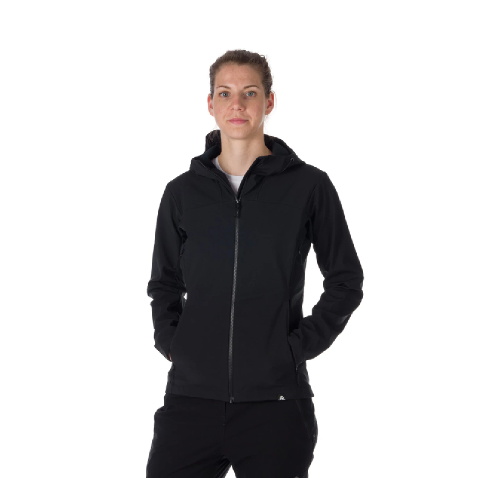 Dámská turistická softshellová bunda NORTHFINDER JANESSA-269-black · záber 2