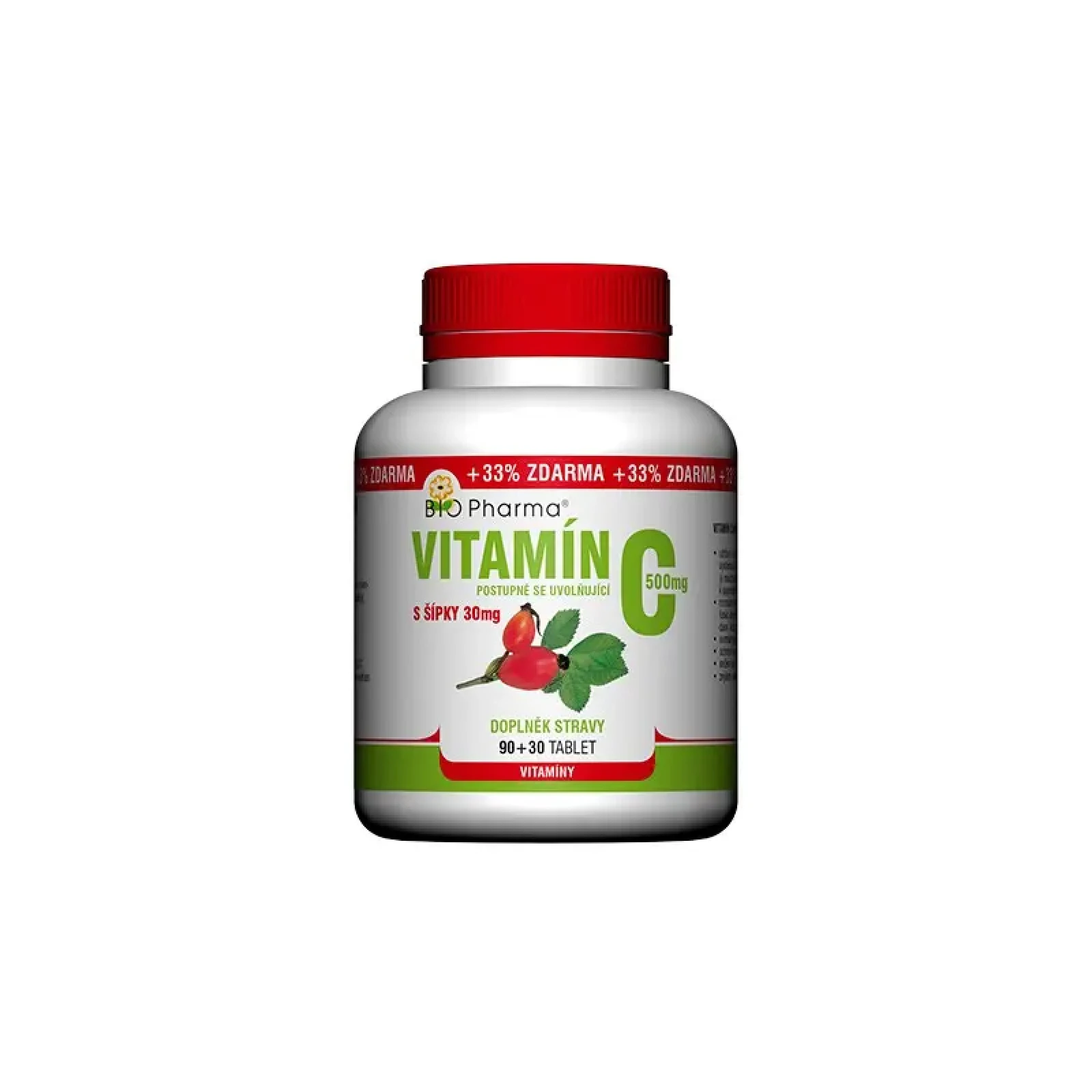 Bio Pharma Vitamín C 500mg s šípky 120 tablet · záber 1