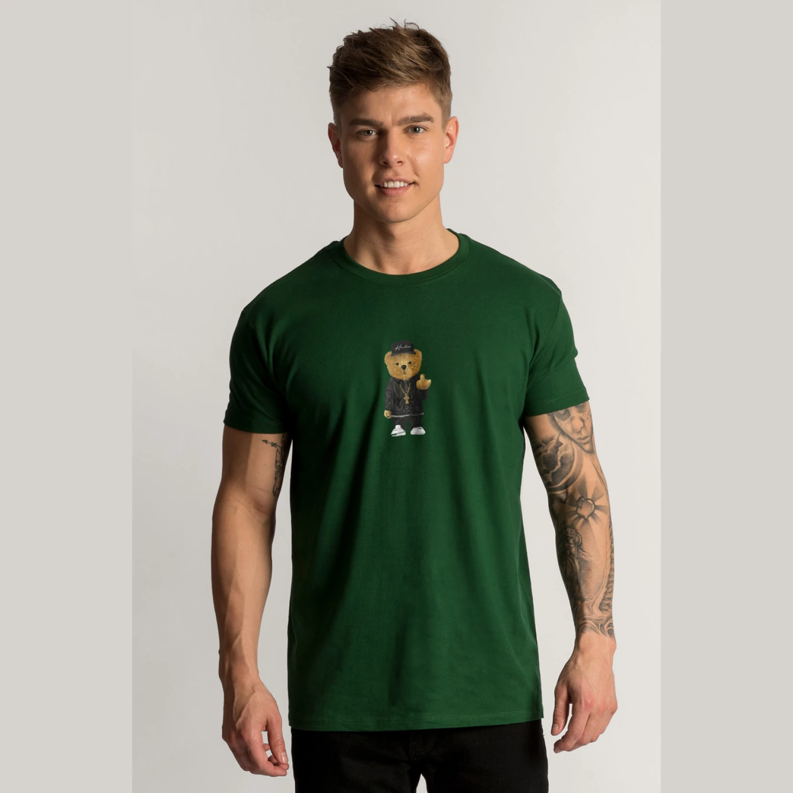 Tričko, Barva Modrá, s Potiskem Compton Teddy · záber 6