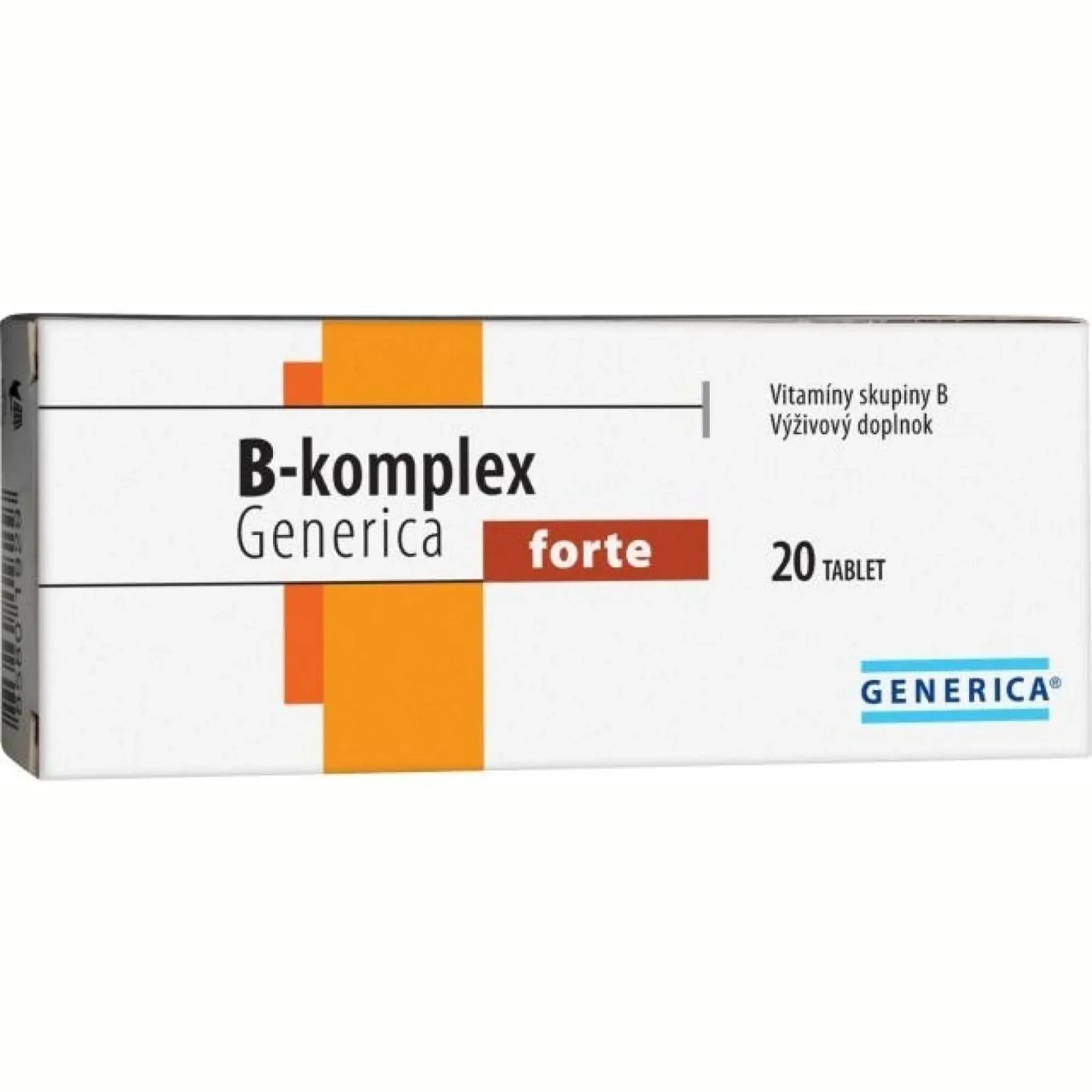 Generica B-komplex Forte 20 tablet - Počet kusov: 20 ks · záber 1