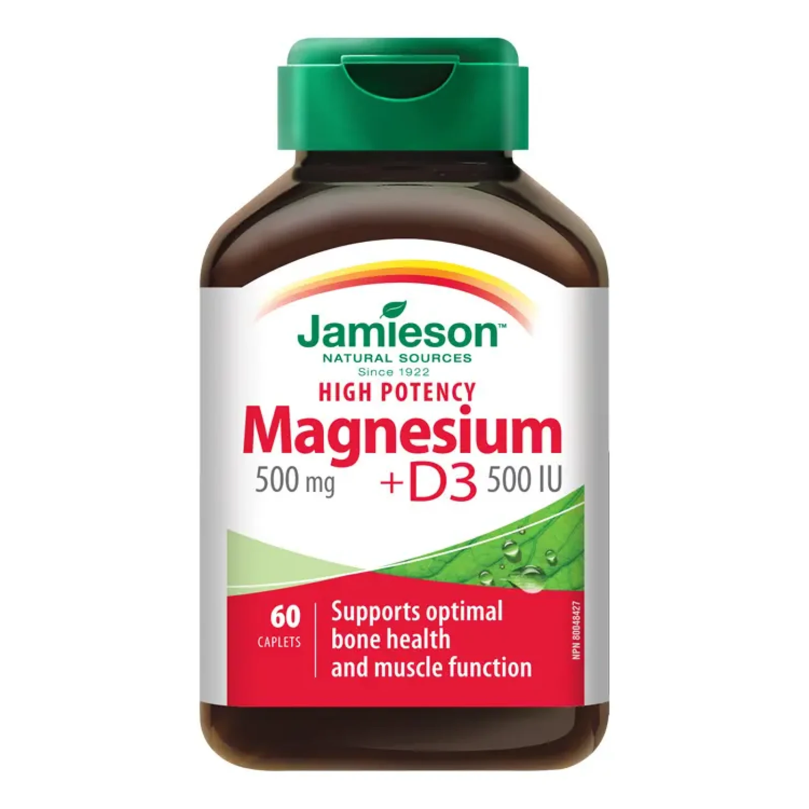 Jamieson Hořčík 500 mg s vitaminem D 500 IU 60 tablet · záber 1