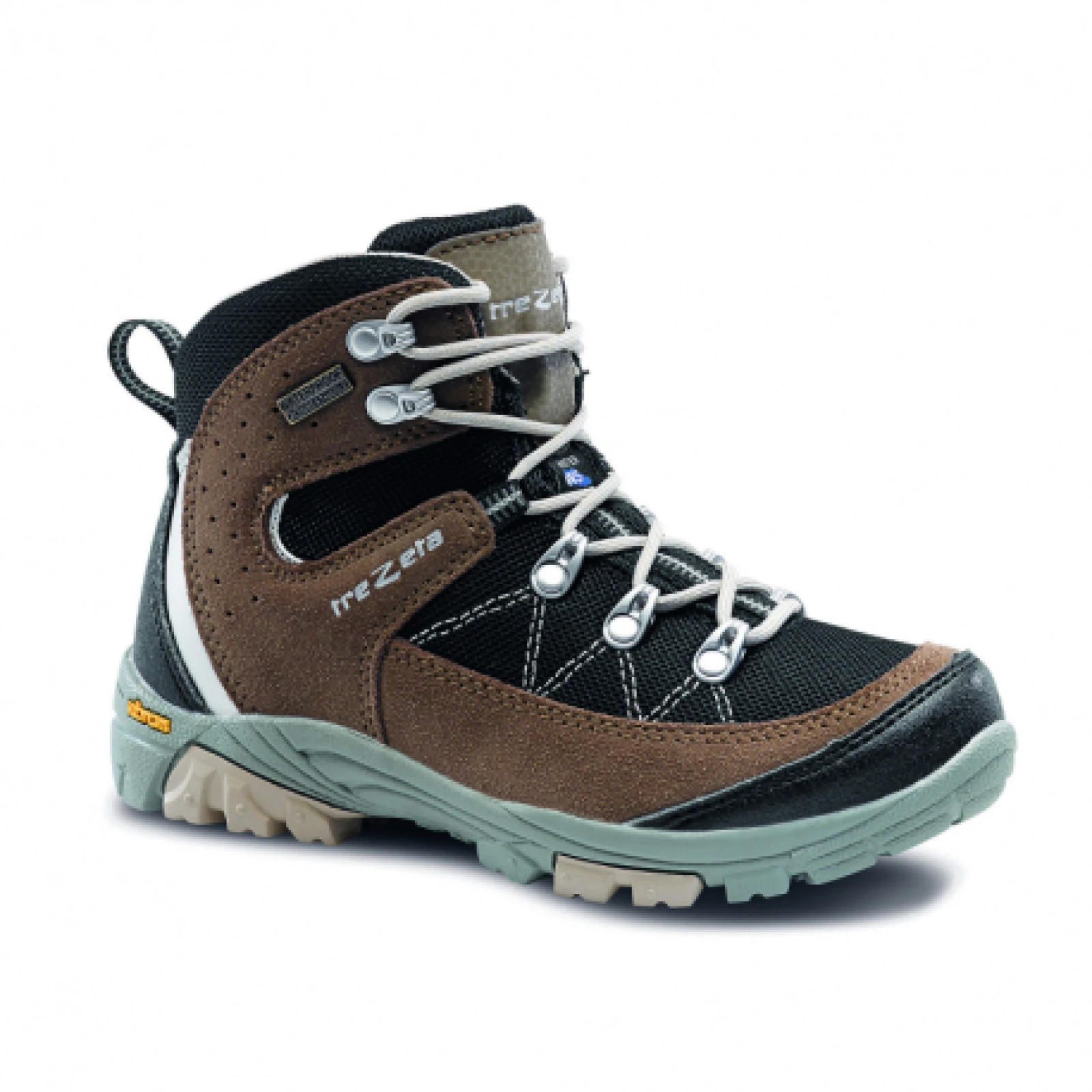 Juniorská vysoká turistická obuv TREZETA Cyclone Wp Jr, Black Brown · záber 1