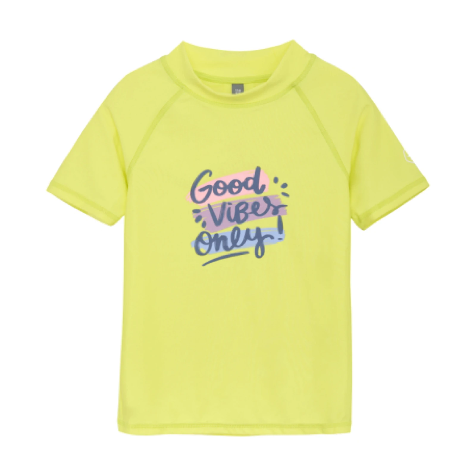 Dívčí plavkové tričko COLOR KIDS T-shirt W. Print, limelight · záber 1