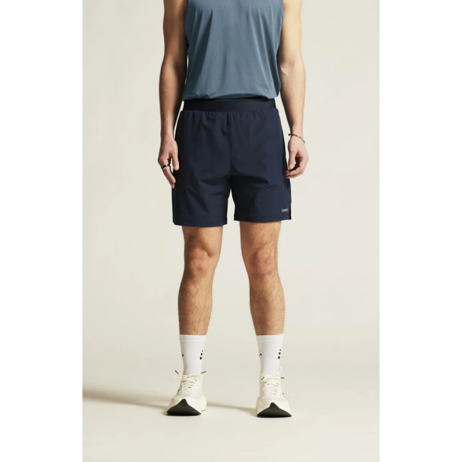 Pánské tréninkové kraťasy CRAFT Shorts ADV Essence 2-in-1 2 - Velikost: M | Barva: modrá · záber 3