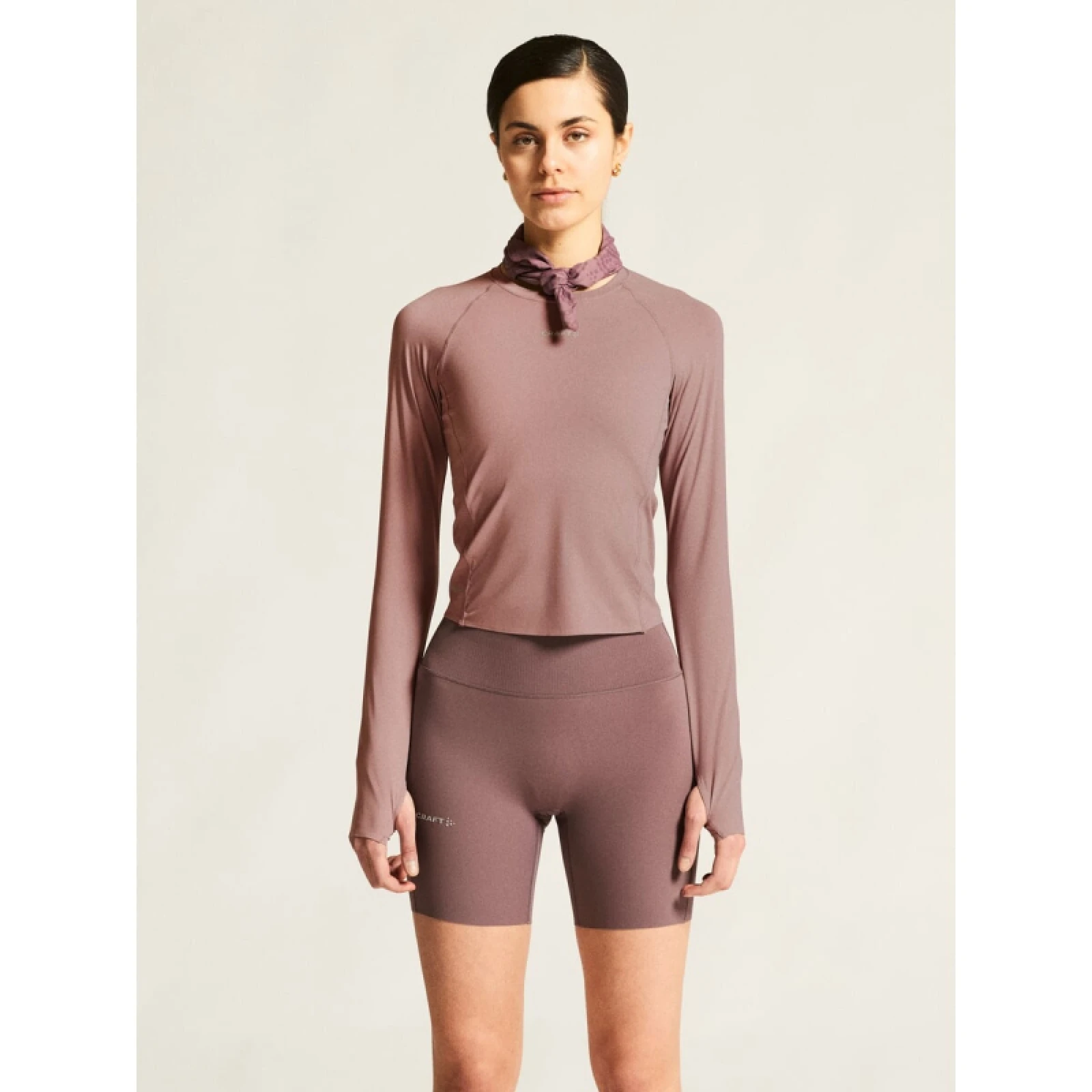 Dámské tréninkové tričko s dlouhým rukávem CRAFT T-Shirt Hypervent Tight Longsleeve - Velikost: M | Barva: fialová · záber 3