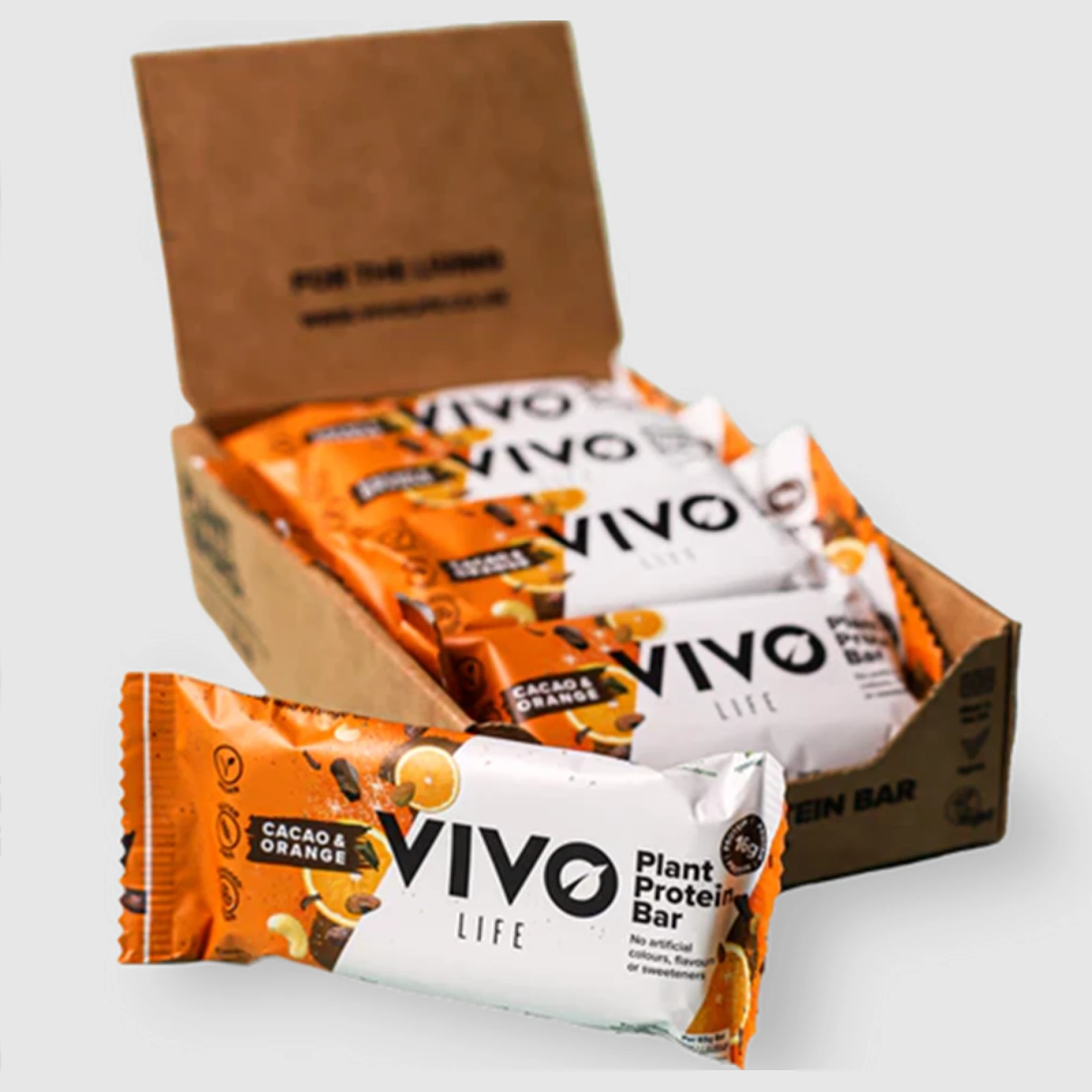 VEGAN Protein tyčinka VIVO LIFE - Kakao & Orange (12 ks - BOX) · záber 1