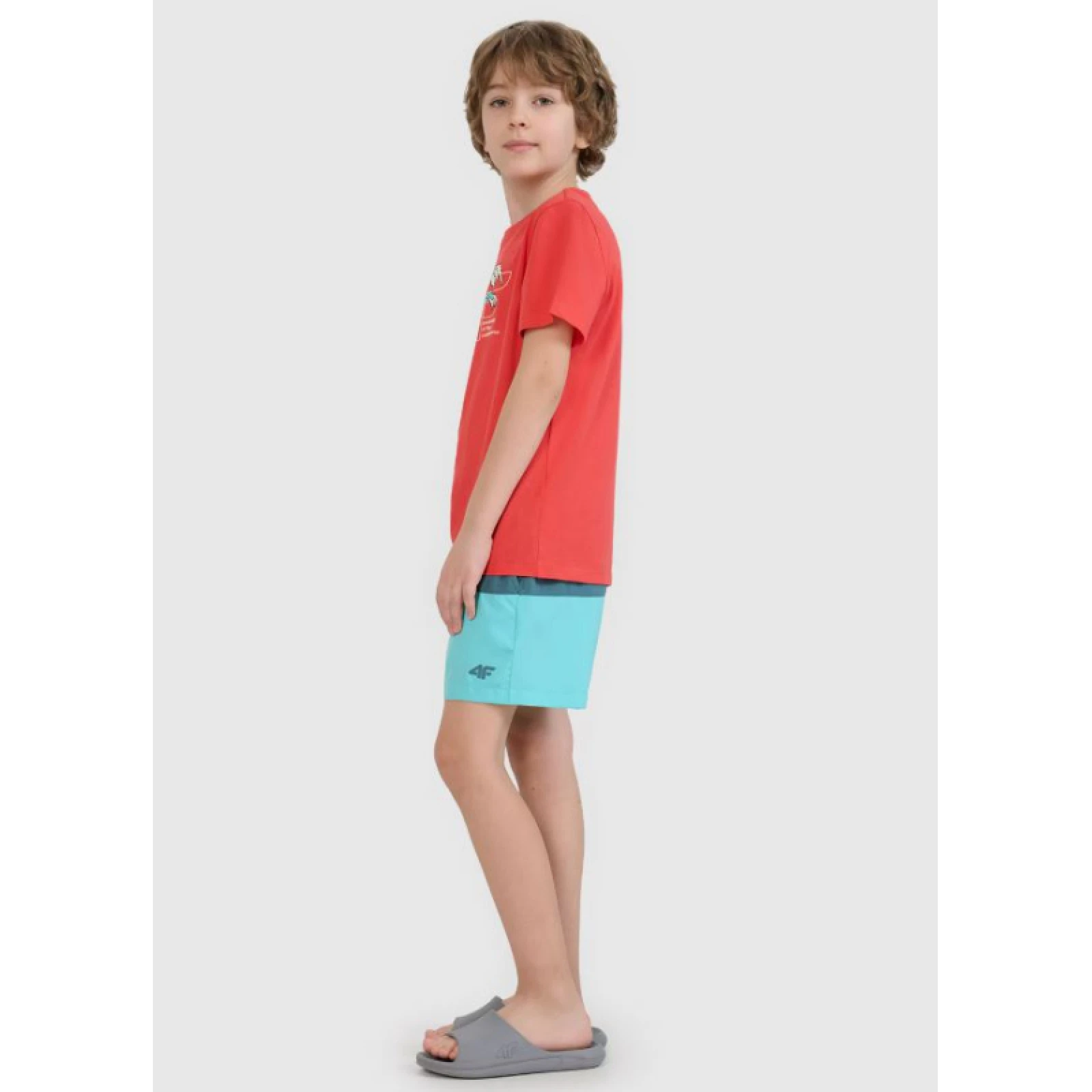 Chlapecké plavky 4F JUNIOR BOARD SHORTS M116-46S-TEAL · záber 3