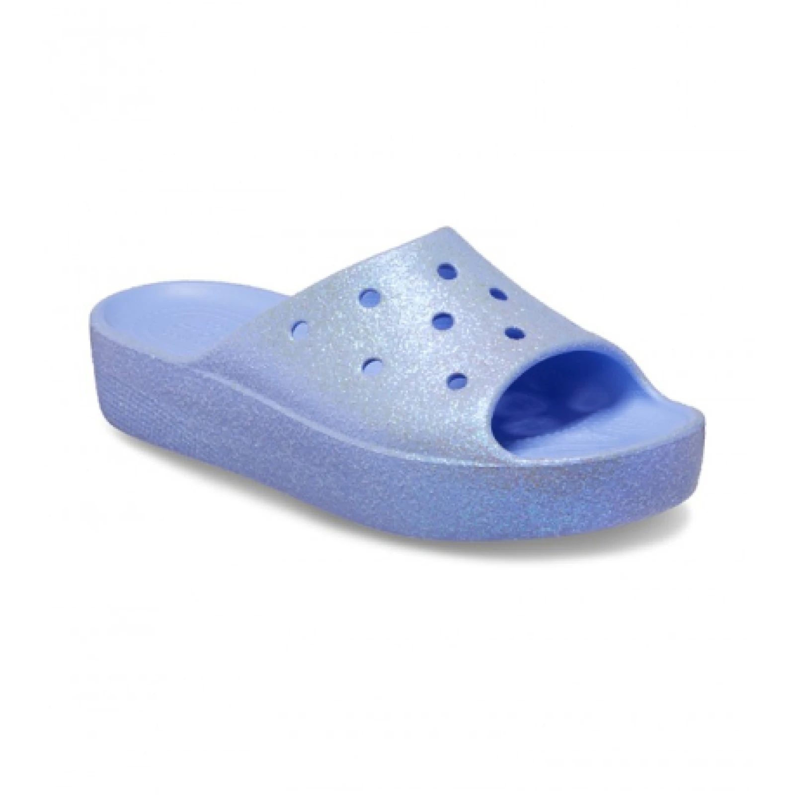 Dámské pantofle (plážová obuv) CROCS Classic Platform Glitter Slide W moon jelly · záber 1