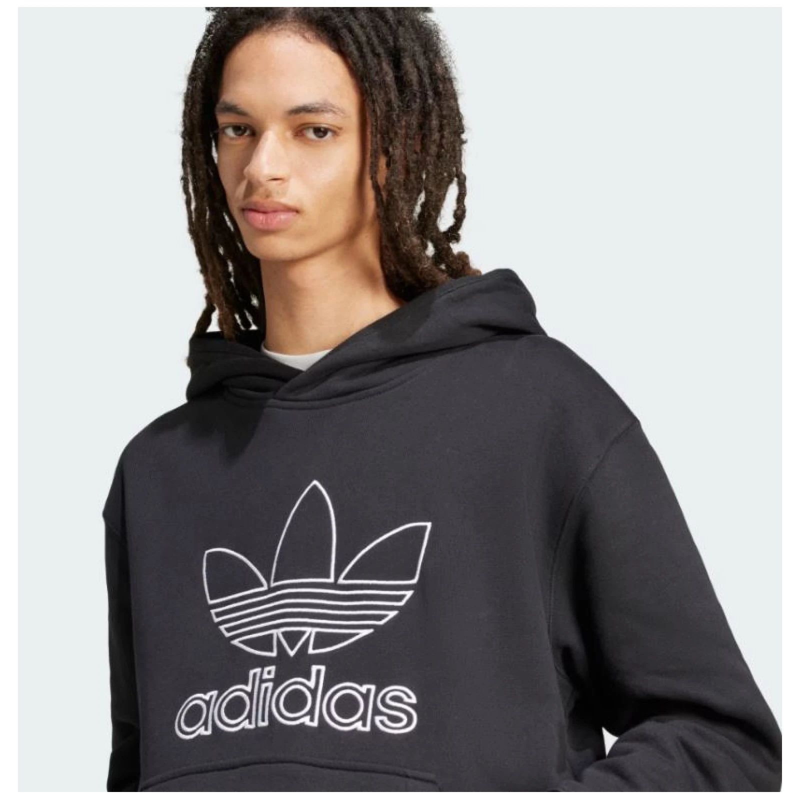 Pánská mikina s kapucí ADIDAS ORIGINALS OUTL TREF HDY-BLACK · záber 2