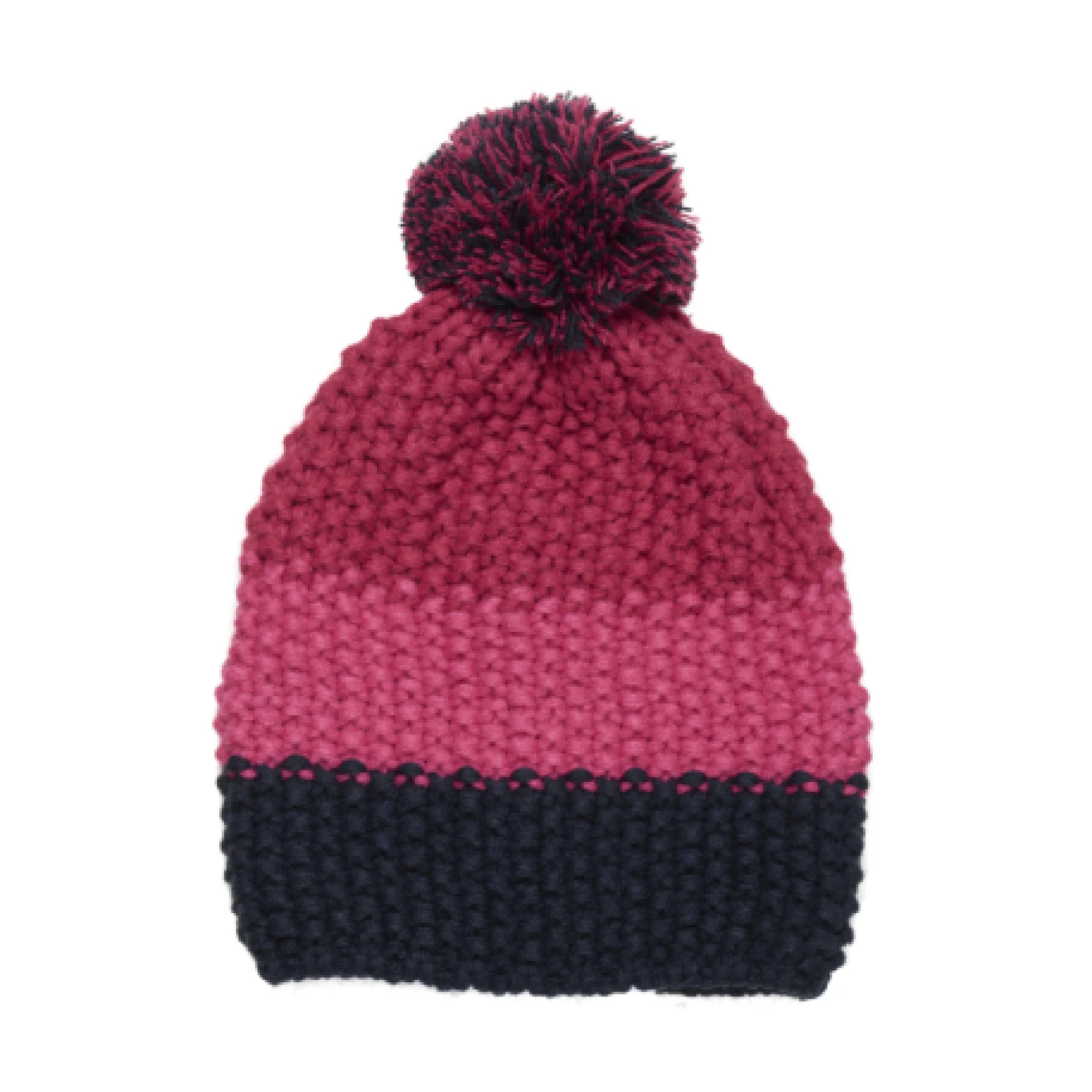 Dívčí zimní čepice COLOR KIDS Hat - Colorblock, fuchsia purple · záber 1