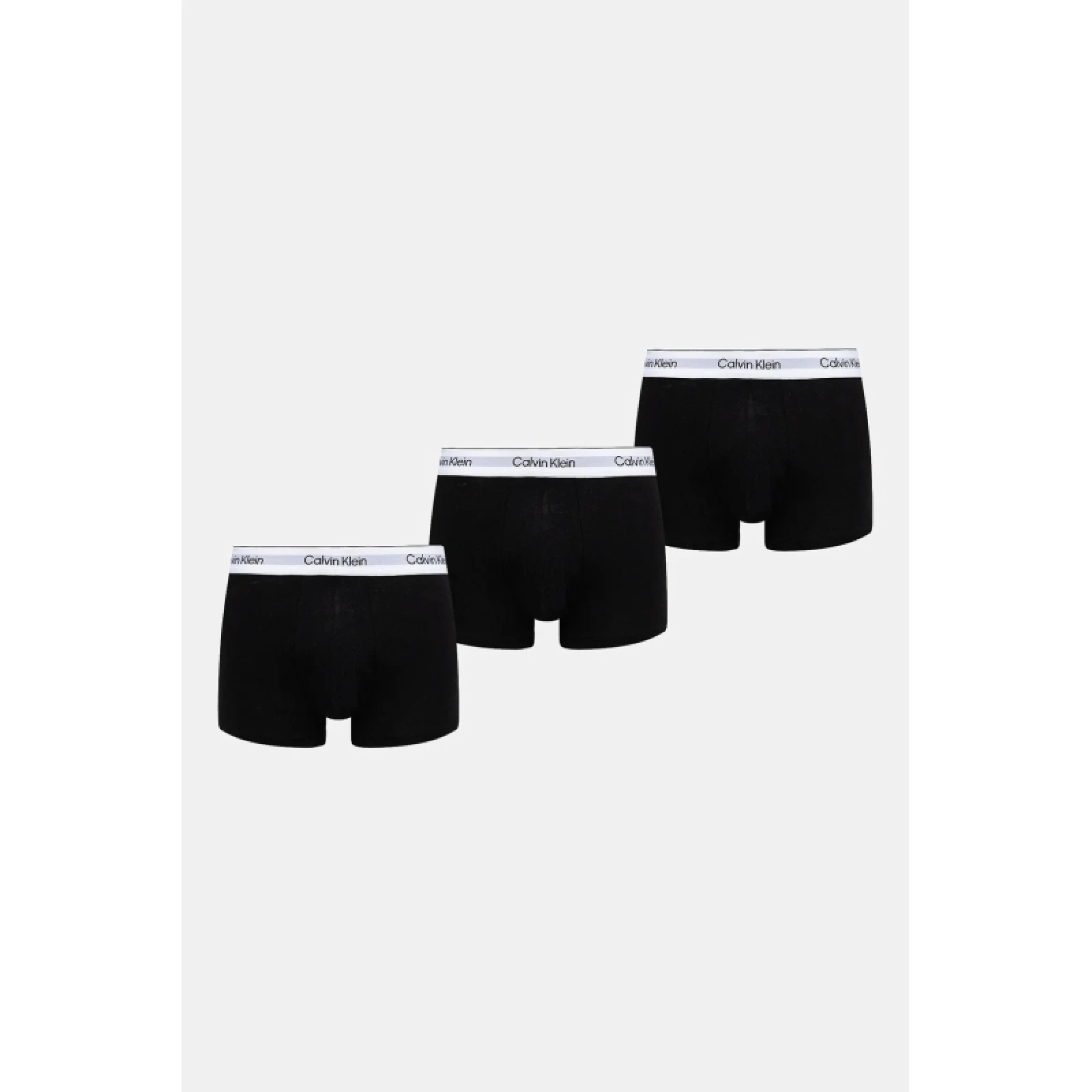 Pánské boxerky CALVIN KLEIN 3 Pack Trunks Icon Cotton Stretch turf logo split stripe srout green · záber 3