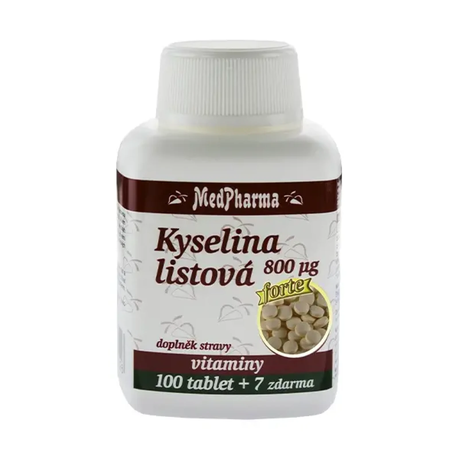 MedPharma Kyselina listová 800mcg 107 tablet · záber 1