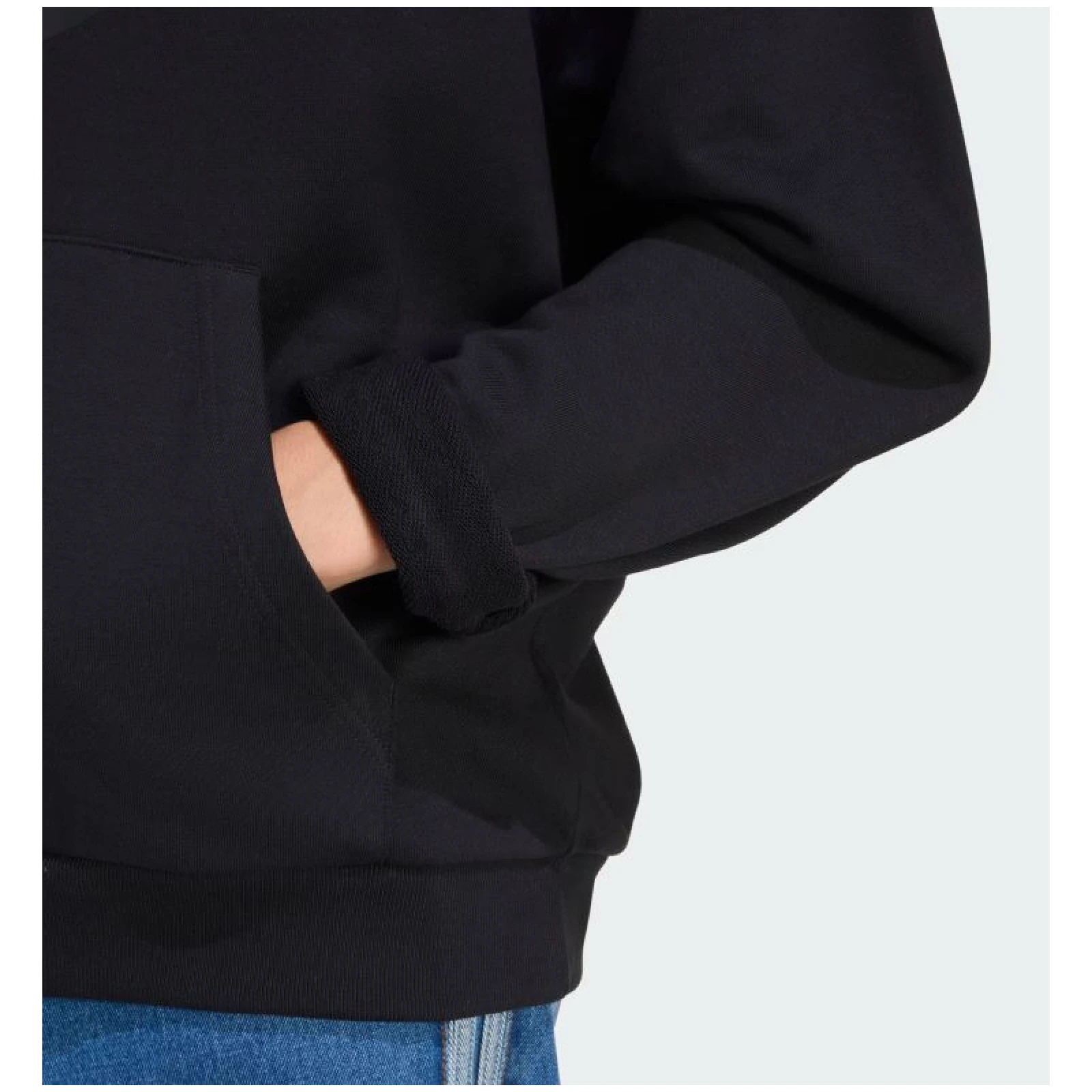 Pánská mikina s kapucí ADIDAS ORIGINALS TREFOIL HOODY BLACK WHITE · záber 4