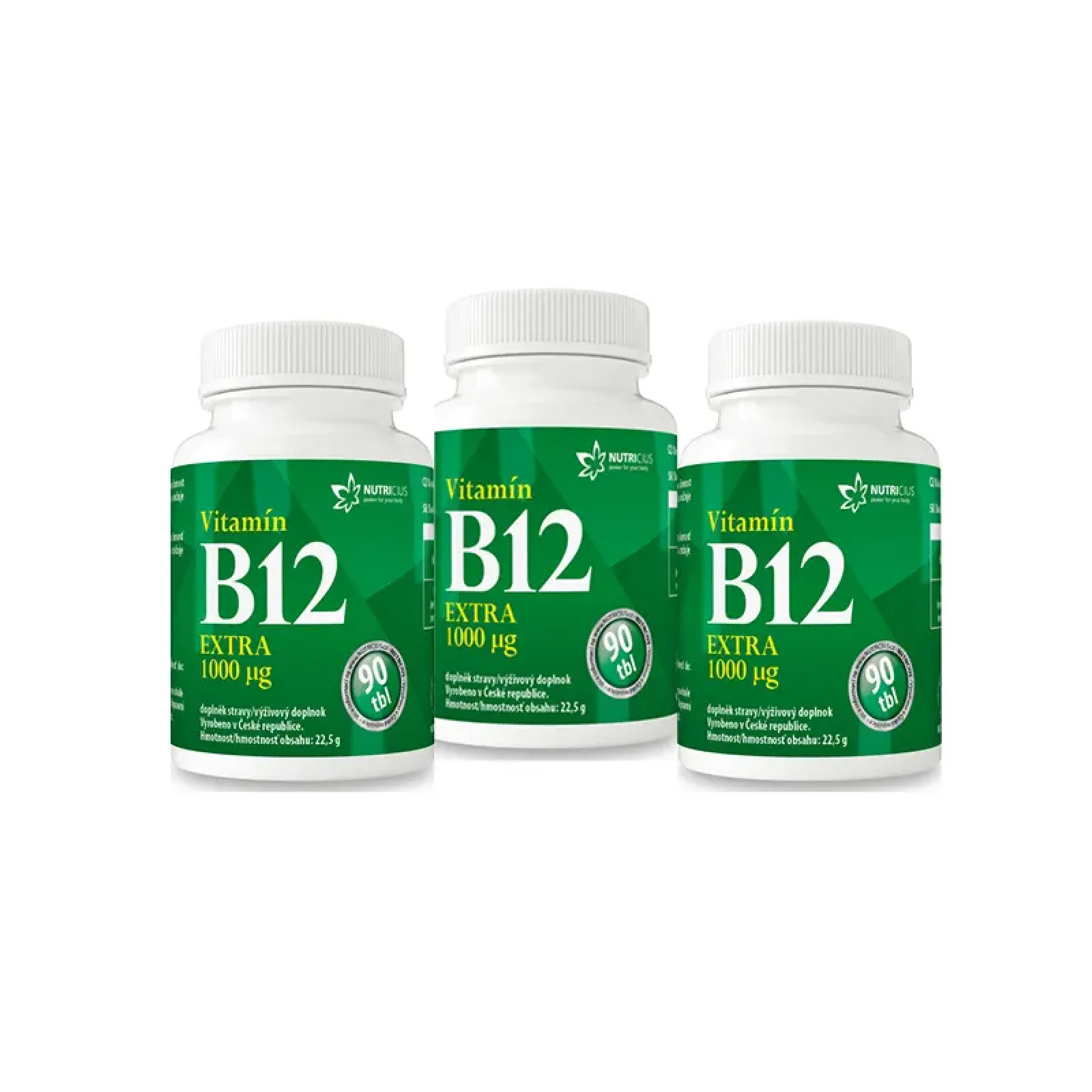 Vitamín B12 EXTRA 1000mcg 3 x 90 tablet · záber 1