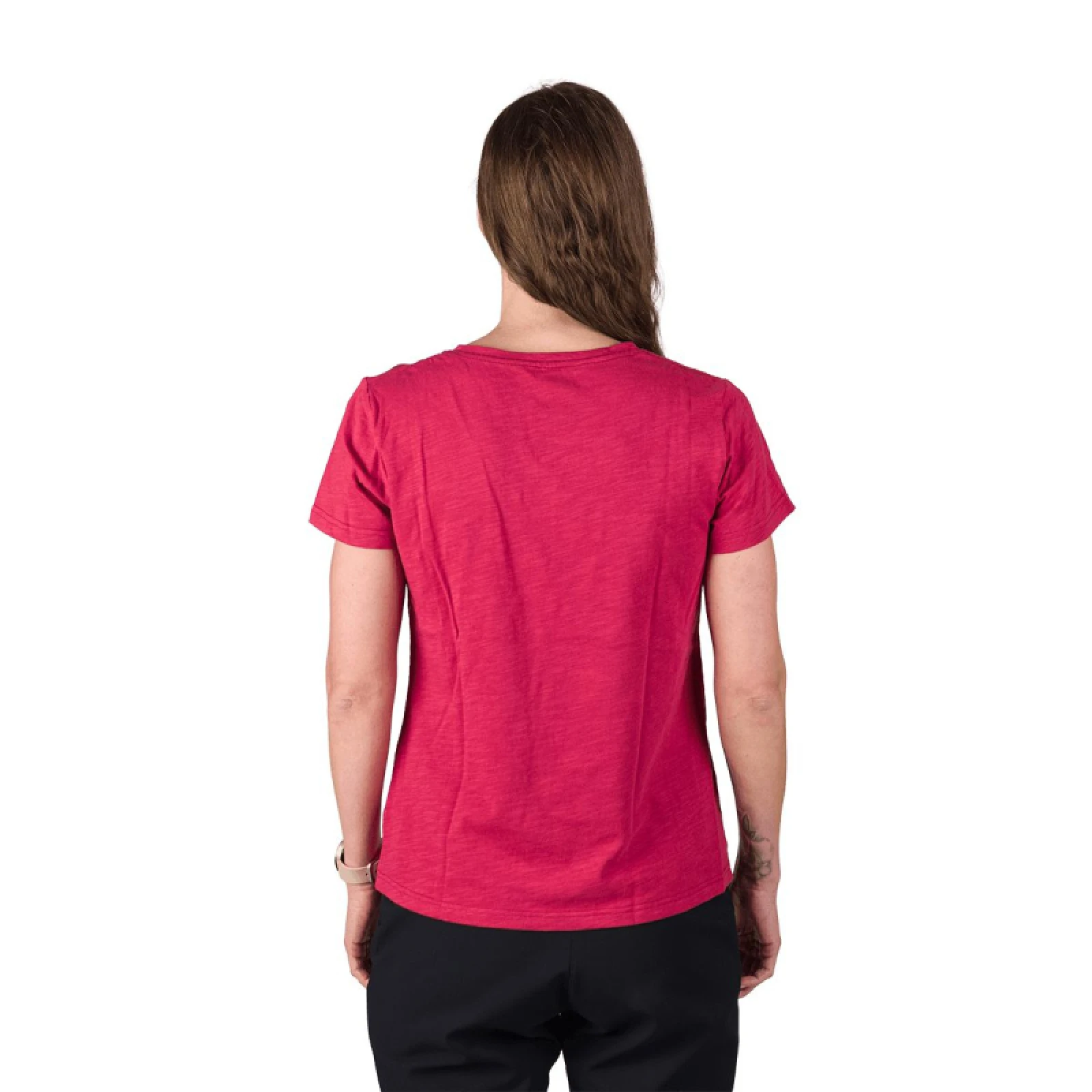 Dámské turistické tričko s krátkým rukávem NORTHFINDER GRACIANA-510cherry · záber 5