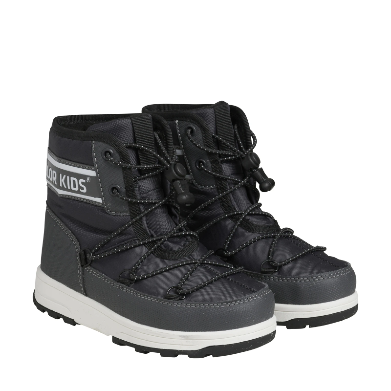 Dětské vysoké zimní boty COLOR KIDS Boots W. String, phantom · záber 3