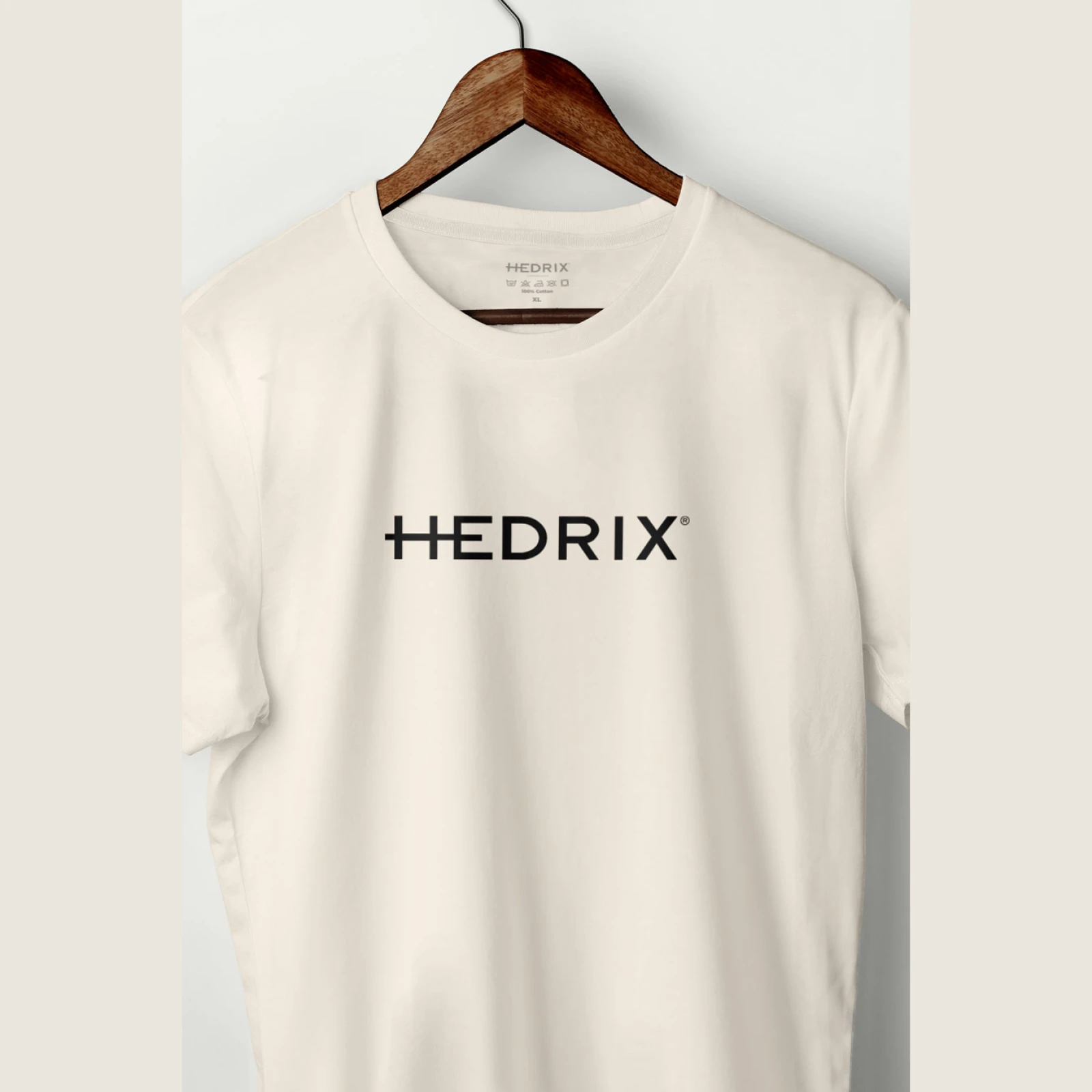 Tričko, Barva Ekru, s Potiskem Hedrix Logo · záber 2