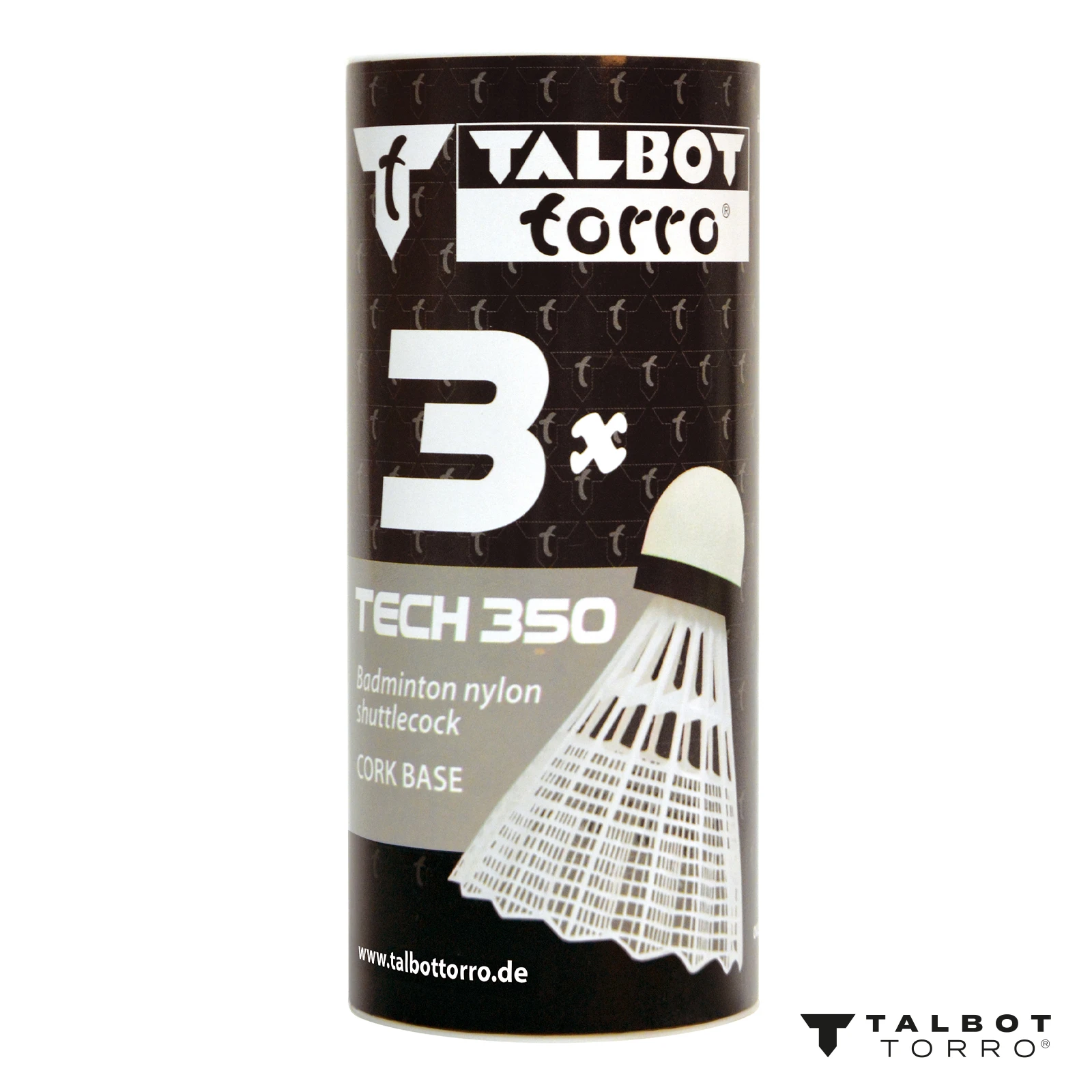 Badmintonové míčky TALBOT TORRO Tech 350 Medium 3 ks - bílé · záber 4