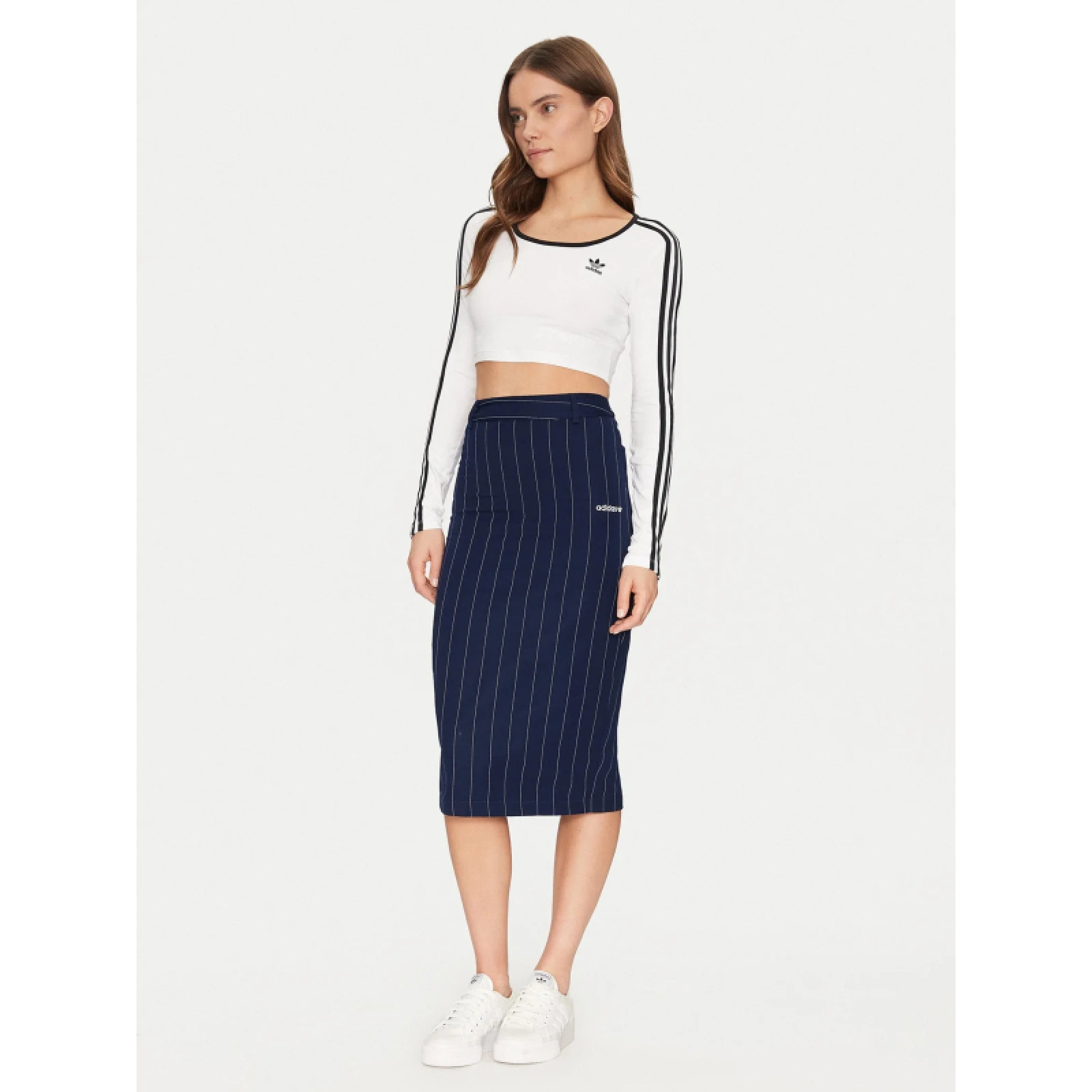 Dámské tričko s dlouhým rukávem ADIDAS ORIGINALS 3S LS CROP-BLACK · záber 4