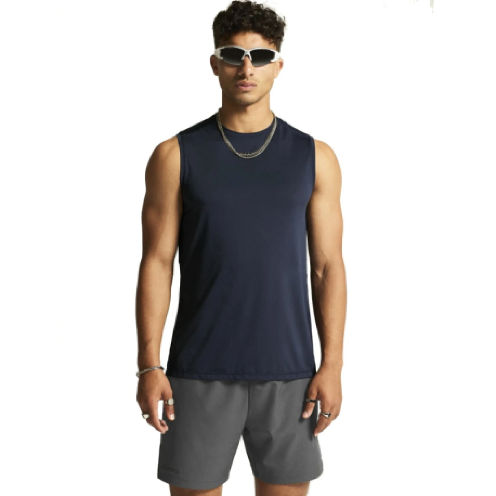 Pánské tréninkové tričko bez rukávů CRAFT T-Shirt ADV Essence SL 2 - Velikost: M | Barva: modrá · záber 2