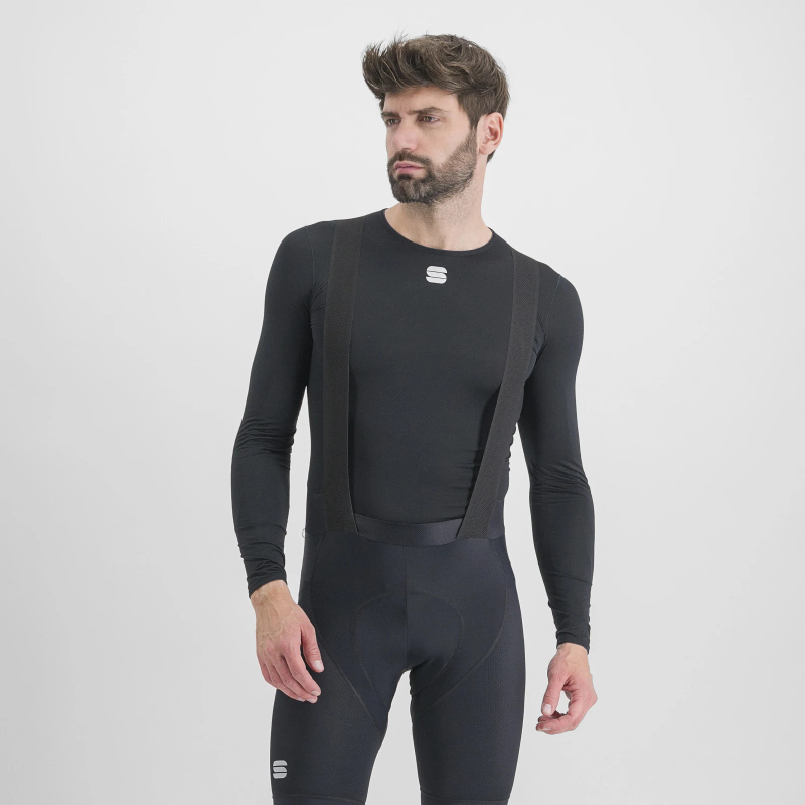 Pánské termo tričko s dlouhým rukávem SPORTFUL Midweight layer tee long sleev, black · záber 2