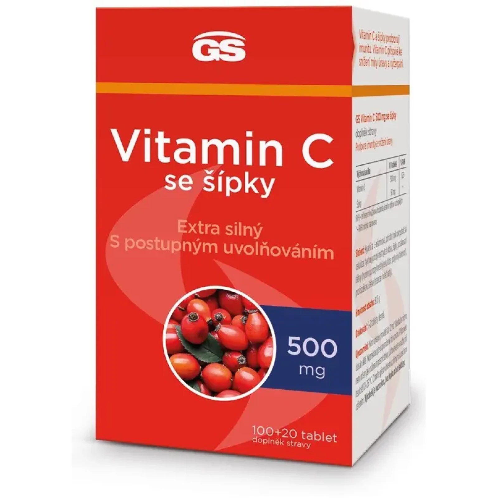 GS Vitamin C500 se šípky 100 + 20 tablet · záber 1