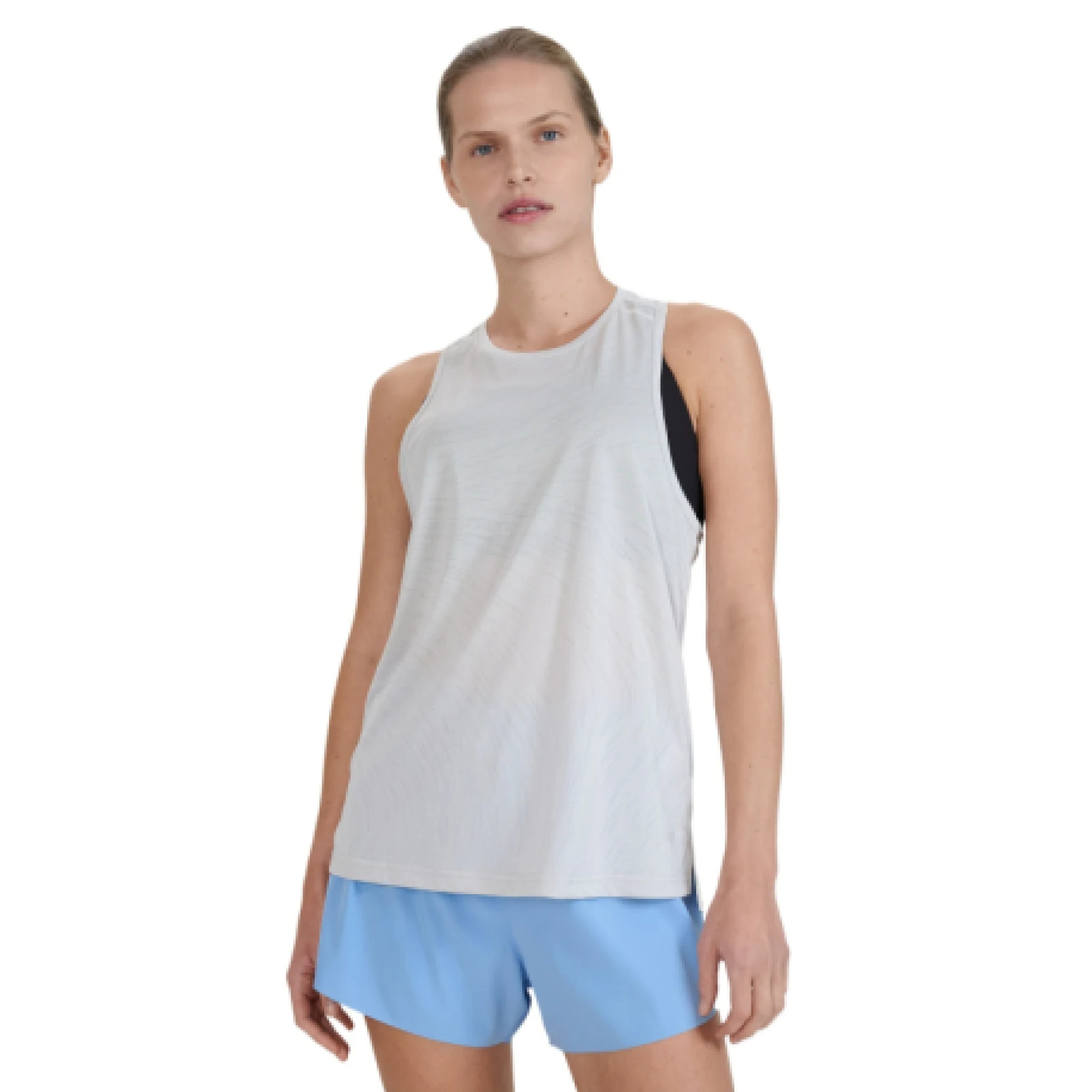 Dámské běžecké tričko bez rukávů 4F SLEEVELESS FNK-WSS25TFSLF427-27S-COLD LIGHT GREY · záber 1