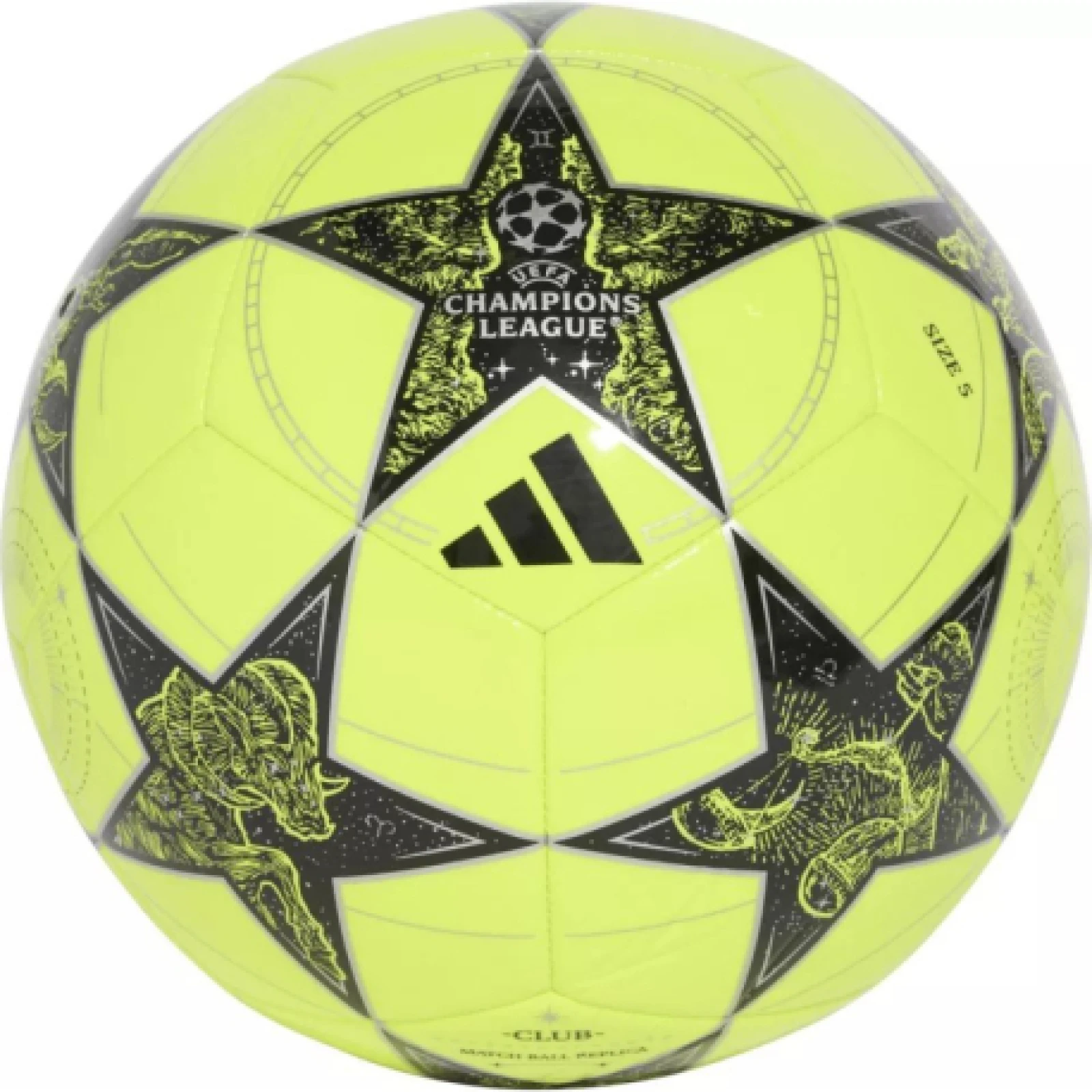 Fotbalový míč ADIDAS UCL CLB SYELLO BLACK SILVMT · záber 4