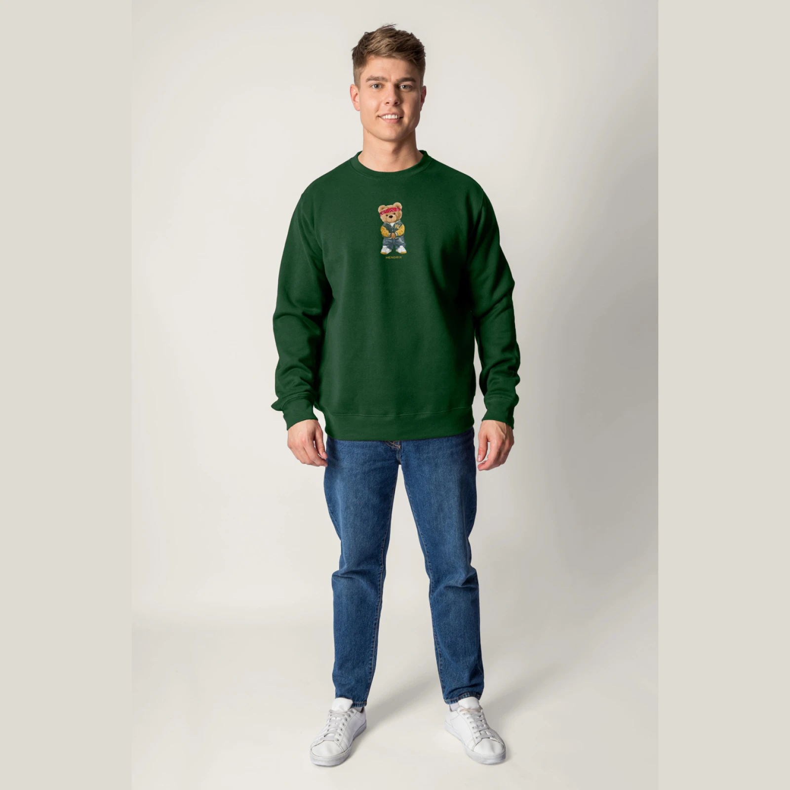 Mikina, Barva Bílá, s Potiskem Street Credit Teddy · záber 3