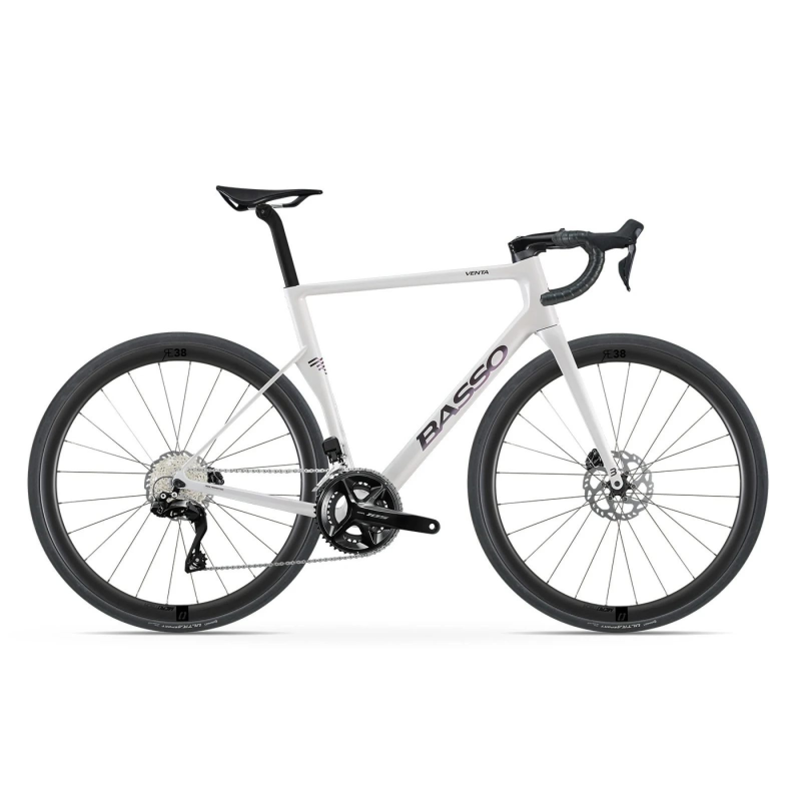 Silniční kolo BASSO Venta R, Shimano 105 DI2, Microtech RE38, pearl white · záber 2
