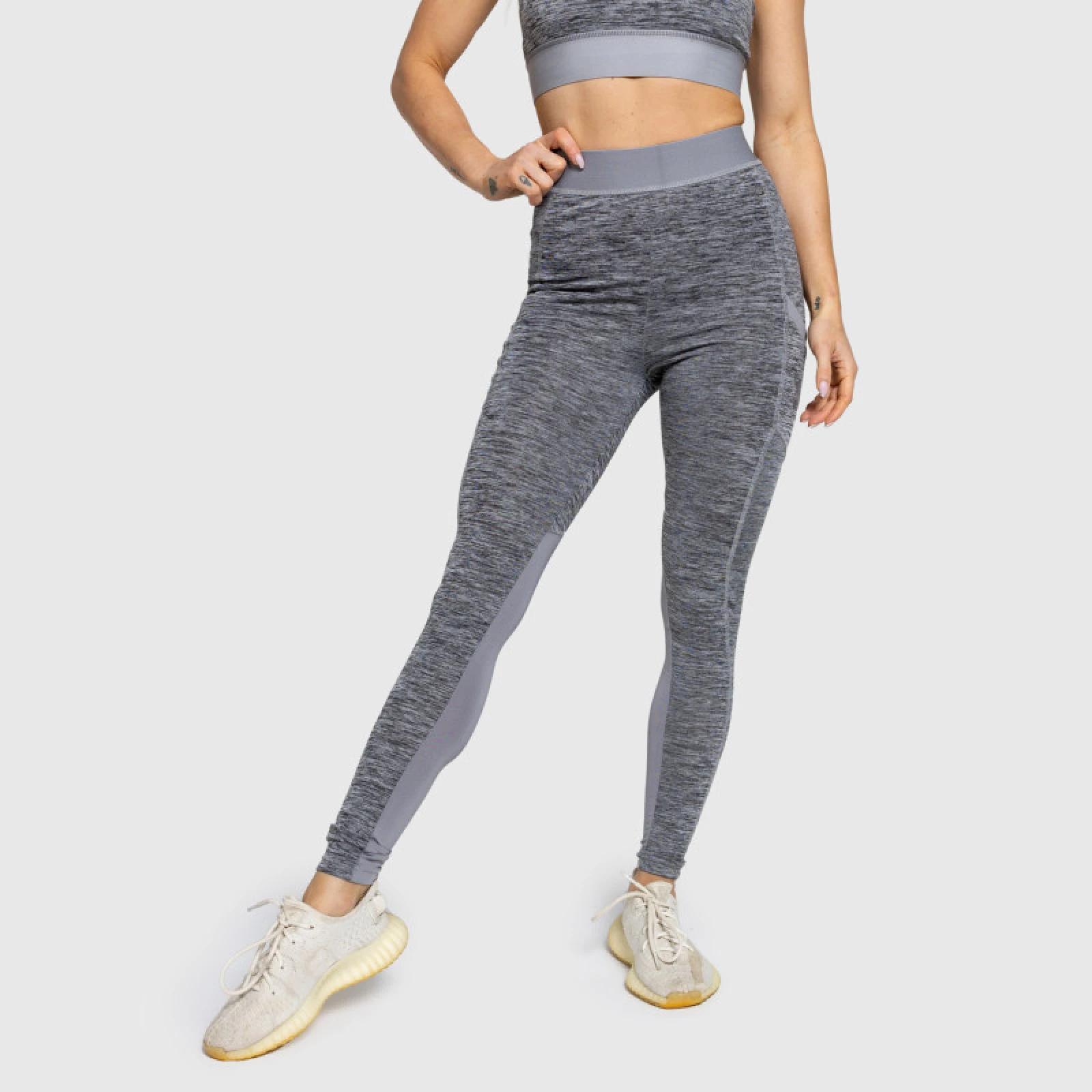 Sportovní legíny Iron Aesthetics Grande, šedé · záber 3