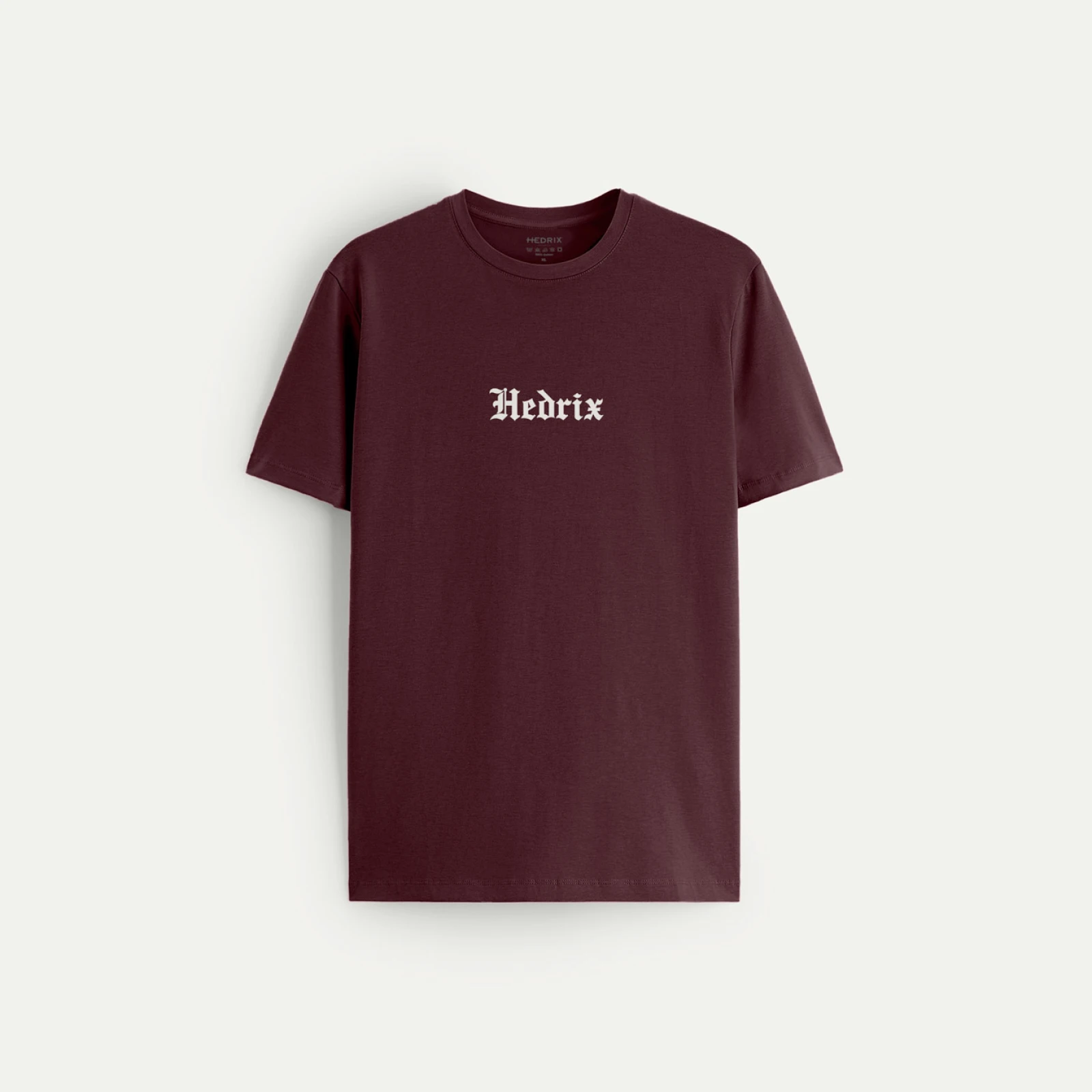 Tričko, Barva Bordó , s Potiskem Hedrix Retro · záber 1