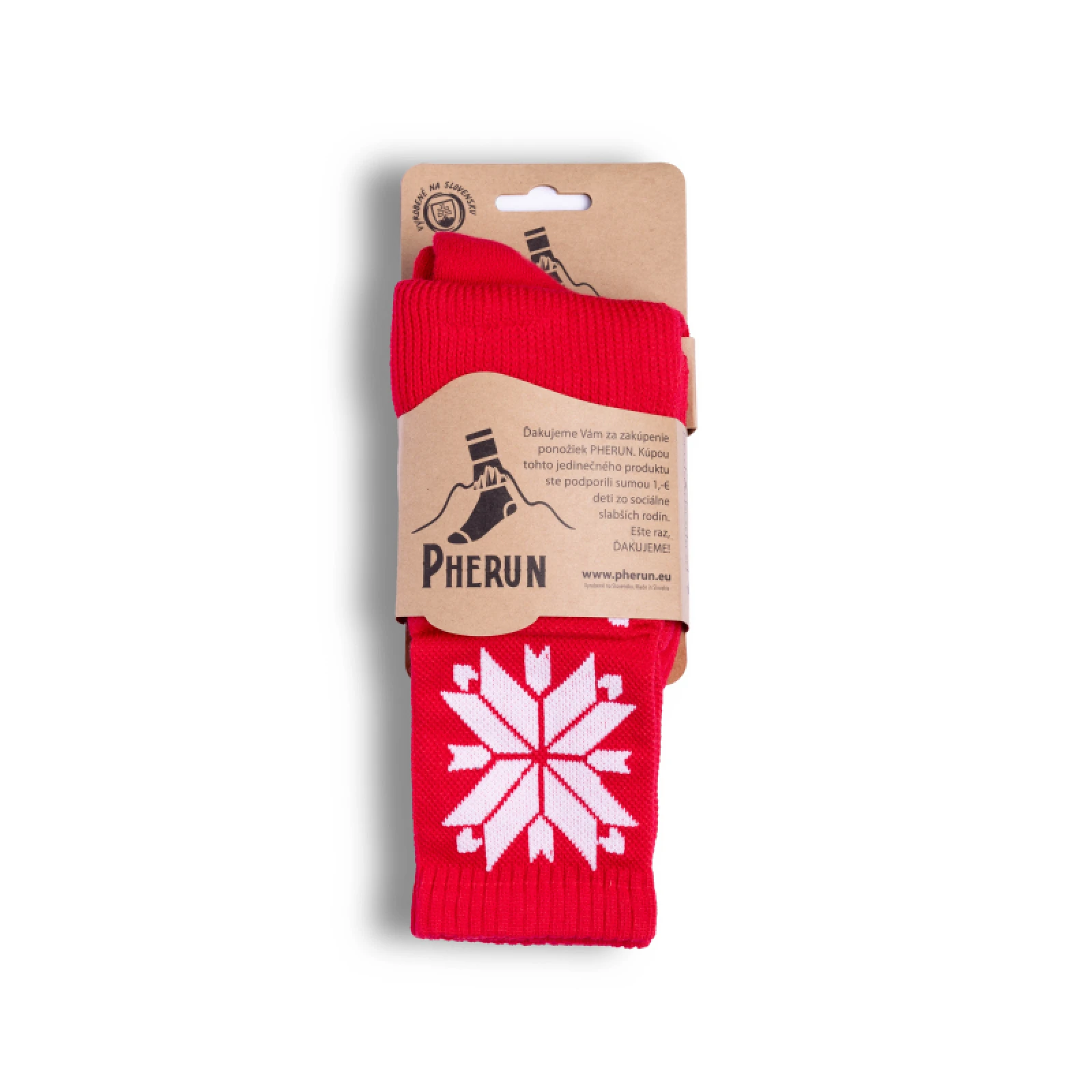 Turistické ponožky PHERUN Rescue RED Retro · záber 2