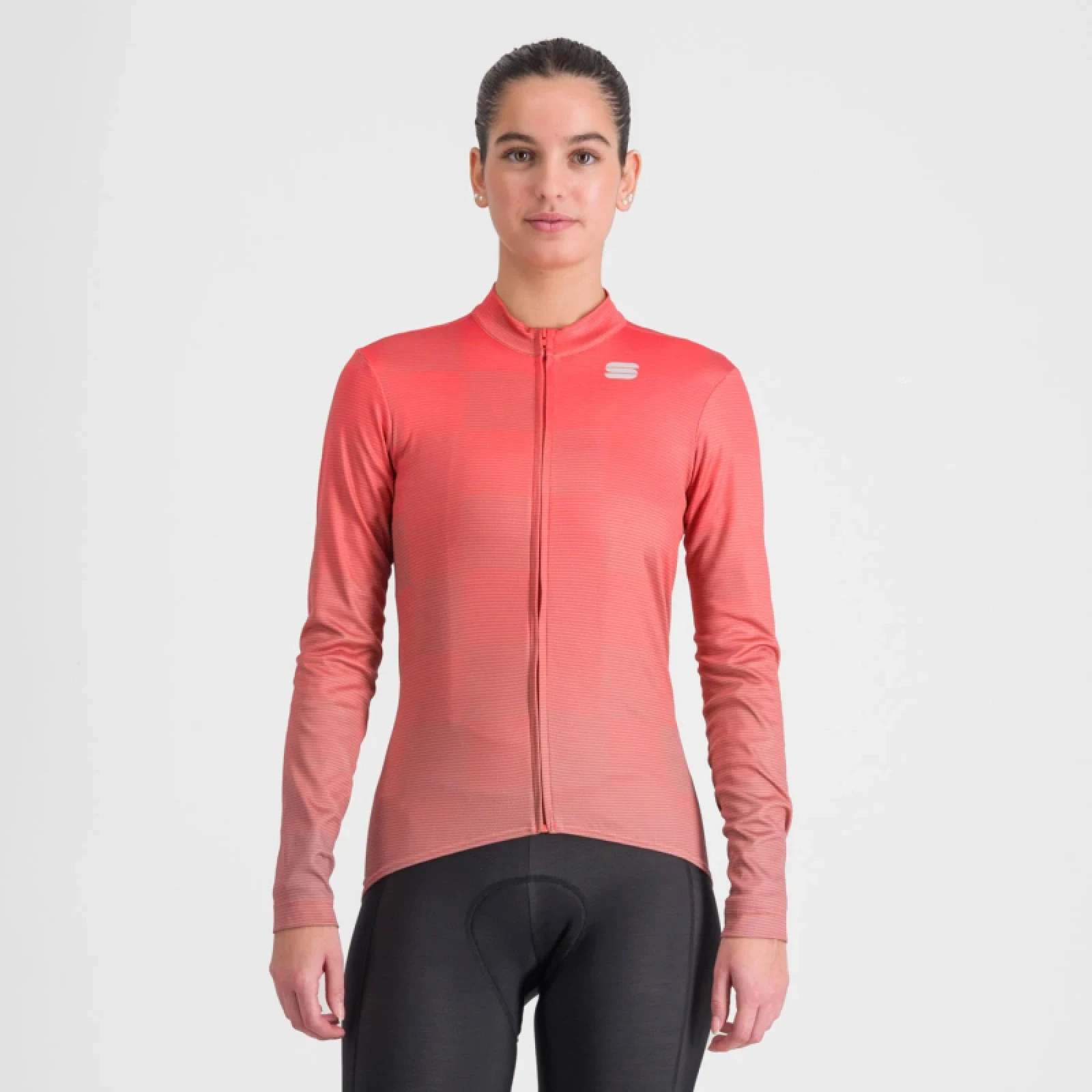 Dámský cyklistický dres s dlouhým rukávem SPORTFUL Rocket w thermal jersey, pompelmo pink · záber 2