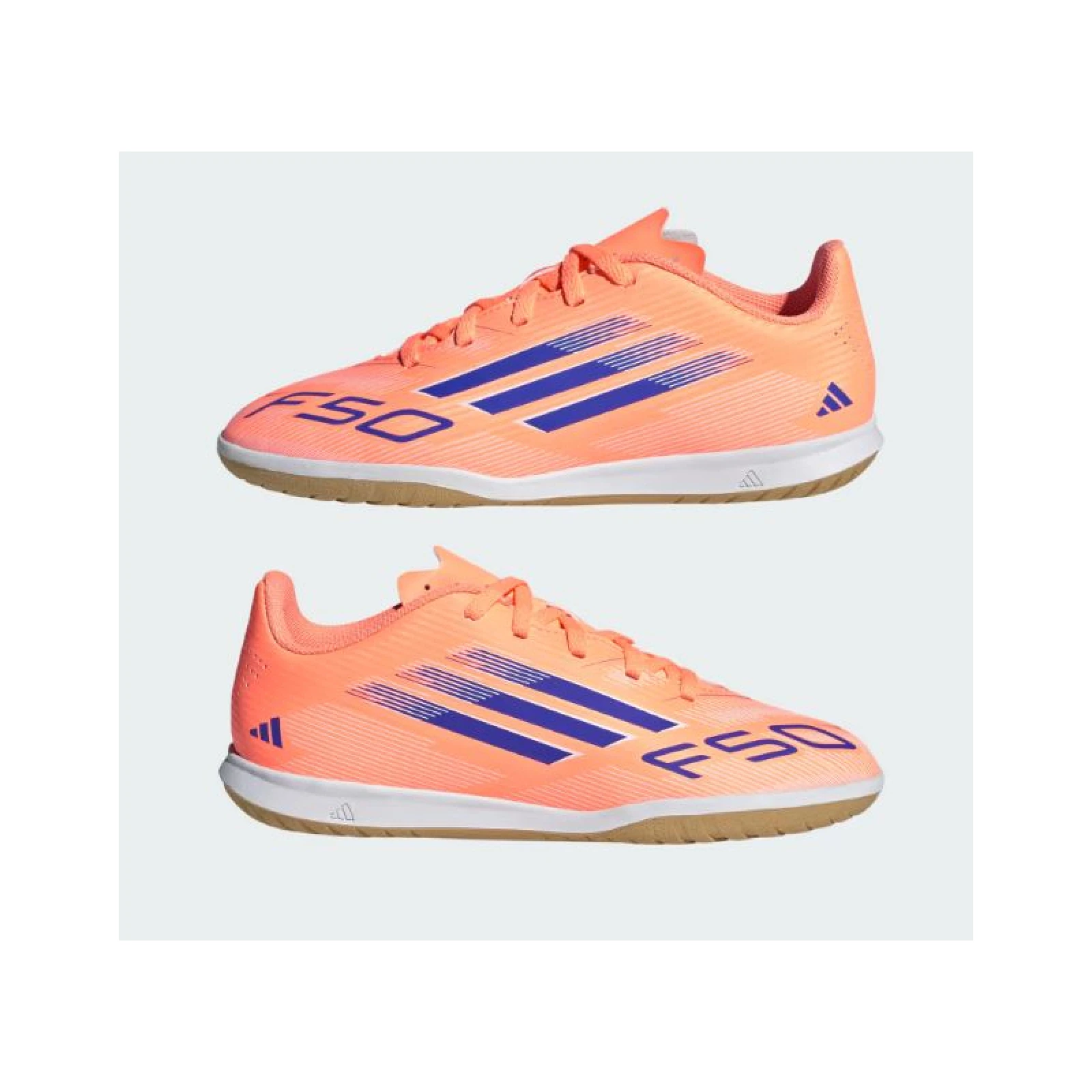 Chlapecké fotbalové kopačky halové ADIDAS F50 Club Jr IC beam orange lucid blue cloud white · záber 4