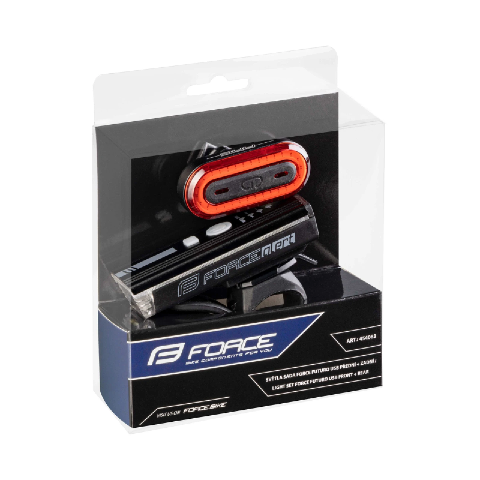 Světlo na kolo FORCE FUTURO USB set · záber 4