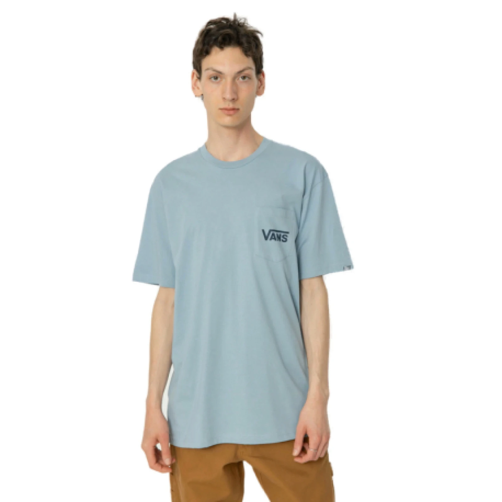 Pánské tričko s krátkým rukávem VANS STYLE 76 BACK SS TEE-DUSTY BLUE-DRESS BLUES · záber 1